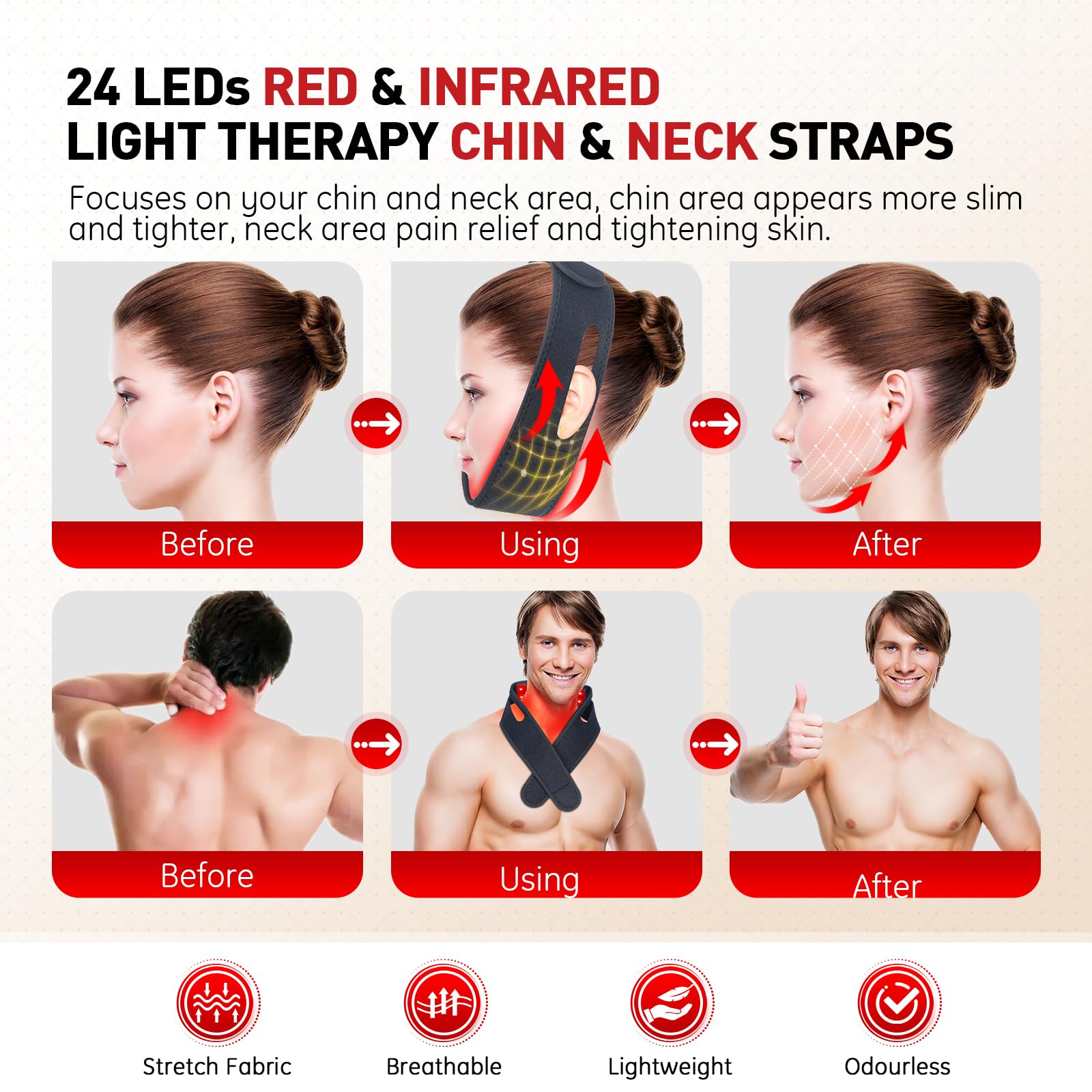 Rikimxin Red Light Therapy for Neck, 660nm Red Light and 850nm Near Infrared Light Therapy Pad RikimxinAu supplements