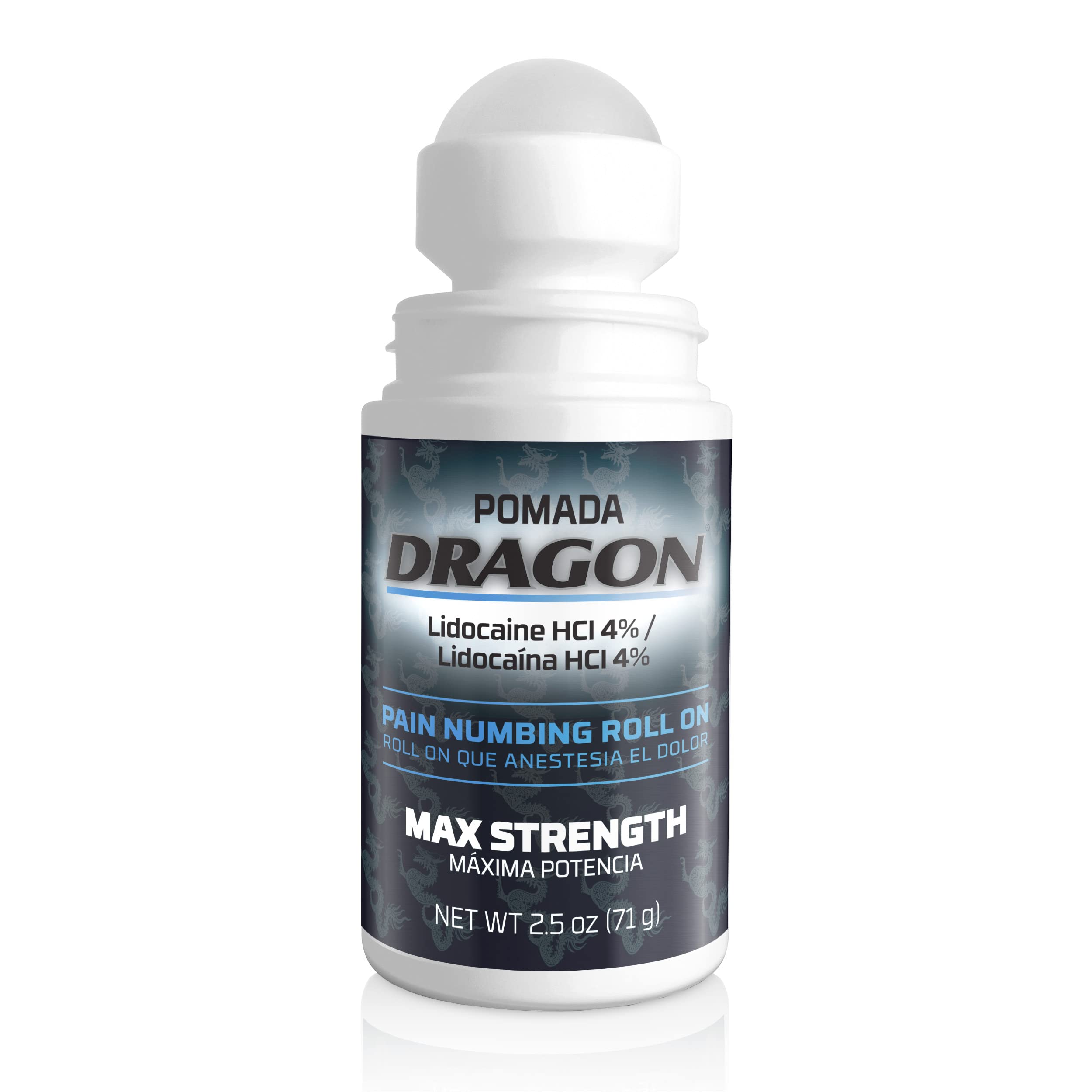 Dragon - POMADA, Maximum Strength- Pain Numbing & Long Lasting Pain Relief No Mess Applicator with Lidocaine Roll On, 2.5 oz, Pack of 3 Dragon TabsAu supplements