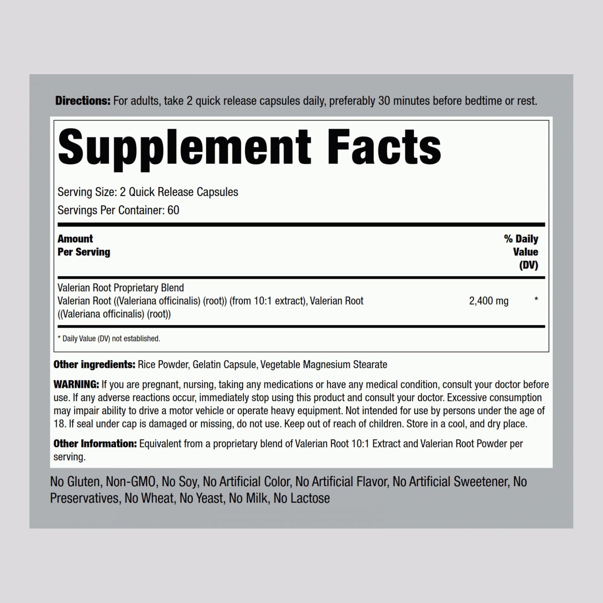 Piping Rock Valerian Root Capsules | 120 Count | Extract Supplement | Herbal Blend | Non-GMO, Gluten Free Piping RockAu supplements