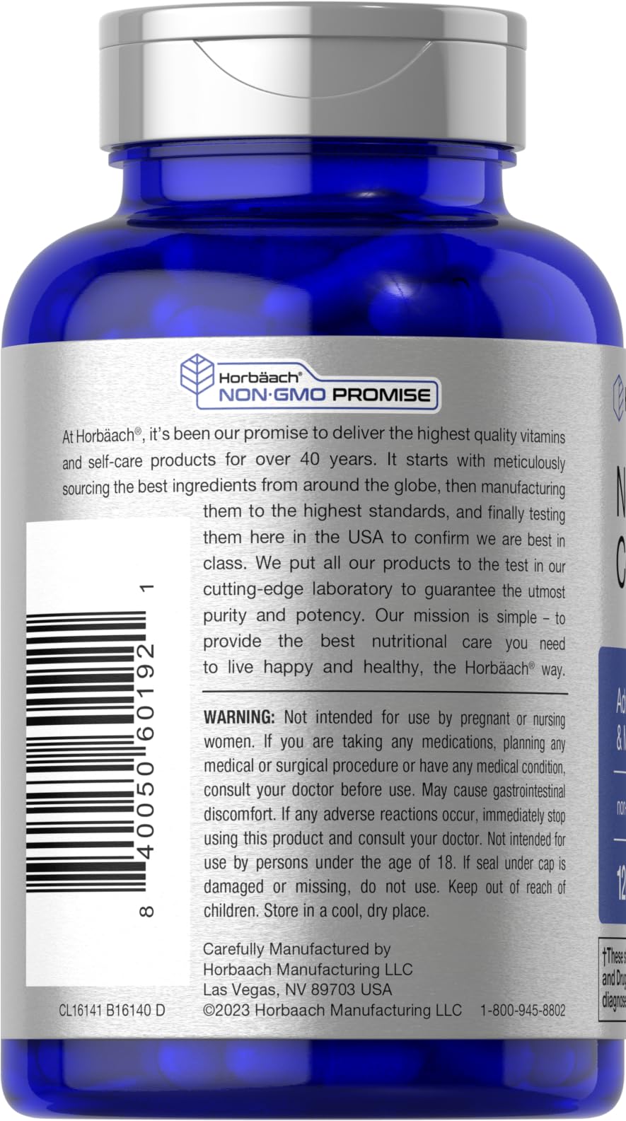 Horbäach Brain Supplement | 120 Capsules | with Phosphatidylserine & DMAE | Advanced Formula for Memory, Focus, Clarity | Vegetarian & Gluten Free | Neuro Support HorbäachAu supplements