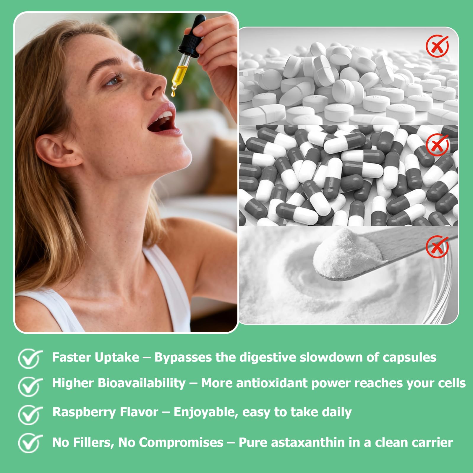 JUIWEFKK Astaxanthin Supplement 12mg Liquid Drops, Premium Natural Astaxanthin Antioxidant from Fresh Microalgae Source w. Mct Oi for Eye Immune Joint Skin Health, Liquid Formula for Max Absorption JUIWEFKKAu supplements