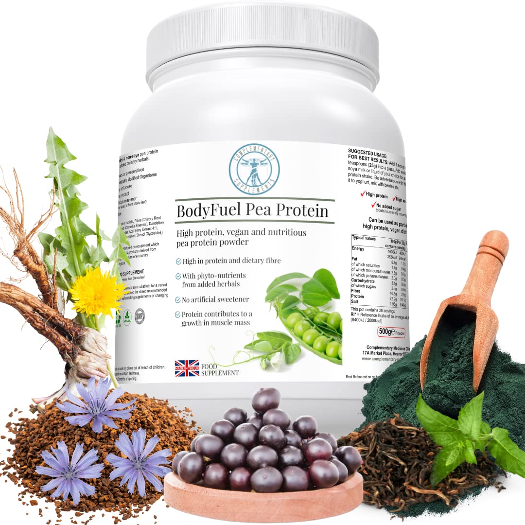 Complementary Supplements - BodyFuel Hypoallergenic Pea Protein Isolate Powder Plus Phytonutrients Complementary SupplementsAu supplements