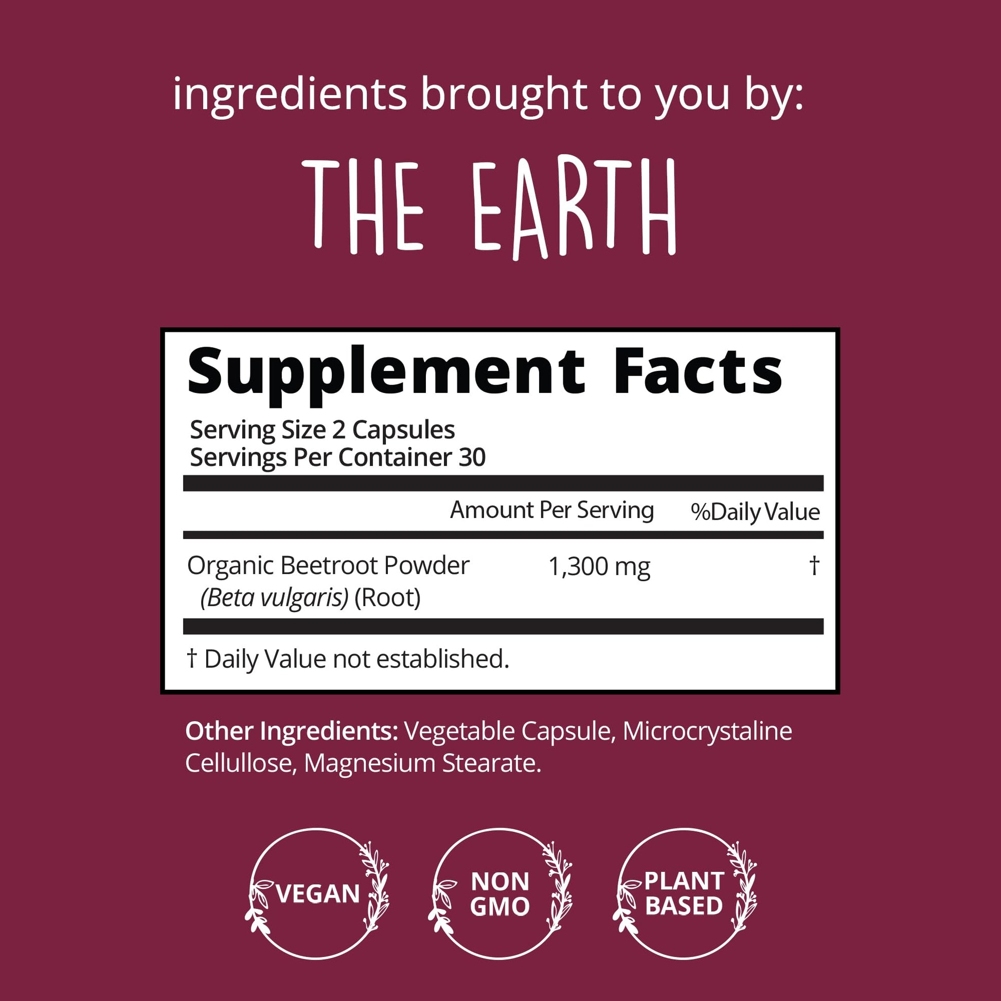Organic Beet Root Capsules [1,300mg Superfood] - Blood Pressure Support Supplements Happy Healthy HippieAu supplements