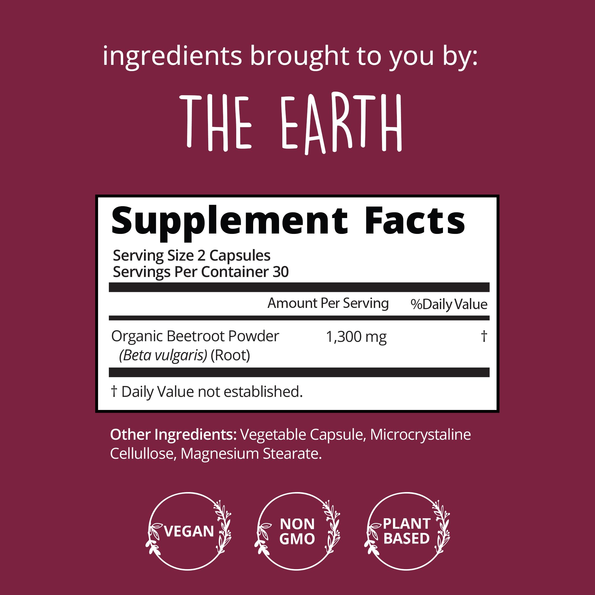 Organic Beet Root Capsules [1,300mg Superfood] - Blood Pressure Support Supplements Happy Healthy HippieAu supplements