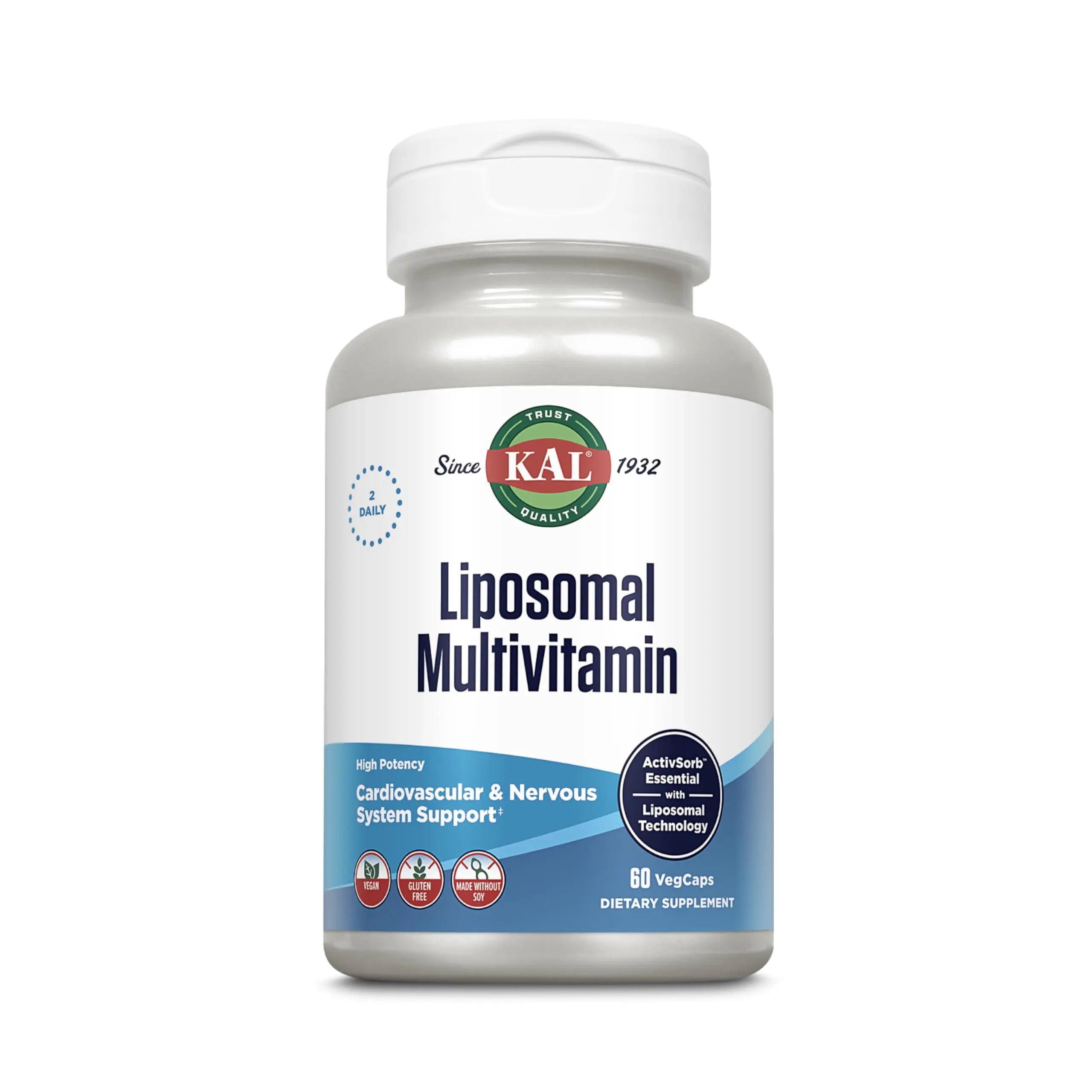 KAL Liposomal Multivitamin - High Potency Liposomal Vitamin C, D-3, and More - Men and Women Multivitamin KALAu supplements
