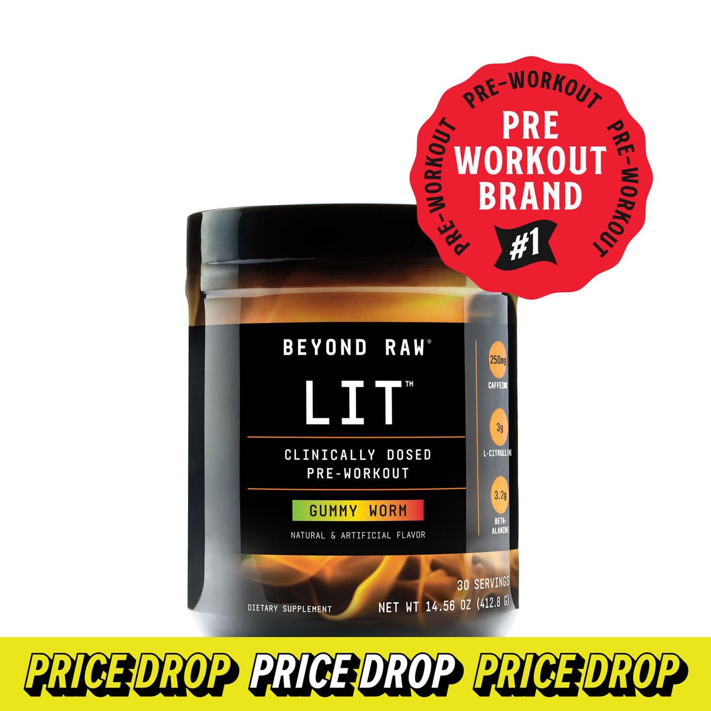 Beyond Raw LIT - Gummy Worm, NET WT 14.9 oz BEYOND RAWUS supplements