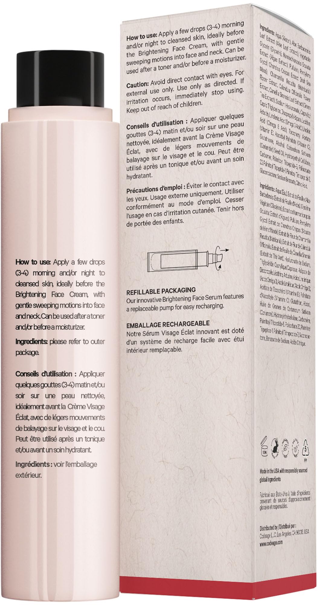 Maison Rouge Brightening Face Serum Refill by Codeage – Glutathione, Vitamin C, E, Hyaluronic Acid & Collagen – Radiance & Antioxidant Support – Paraben-Free – For All Skin Types – 1.7 fl oz CodeageAu supplements