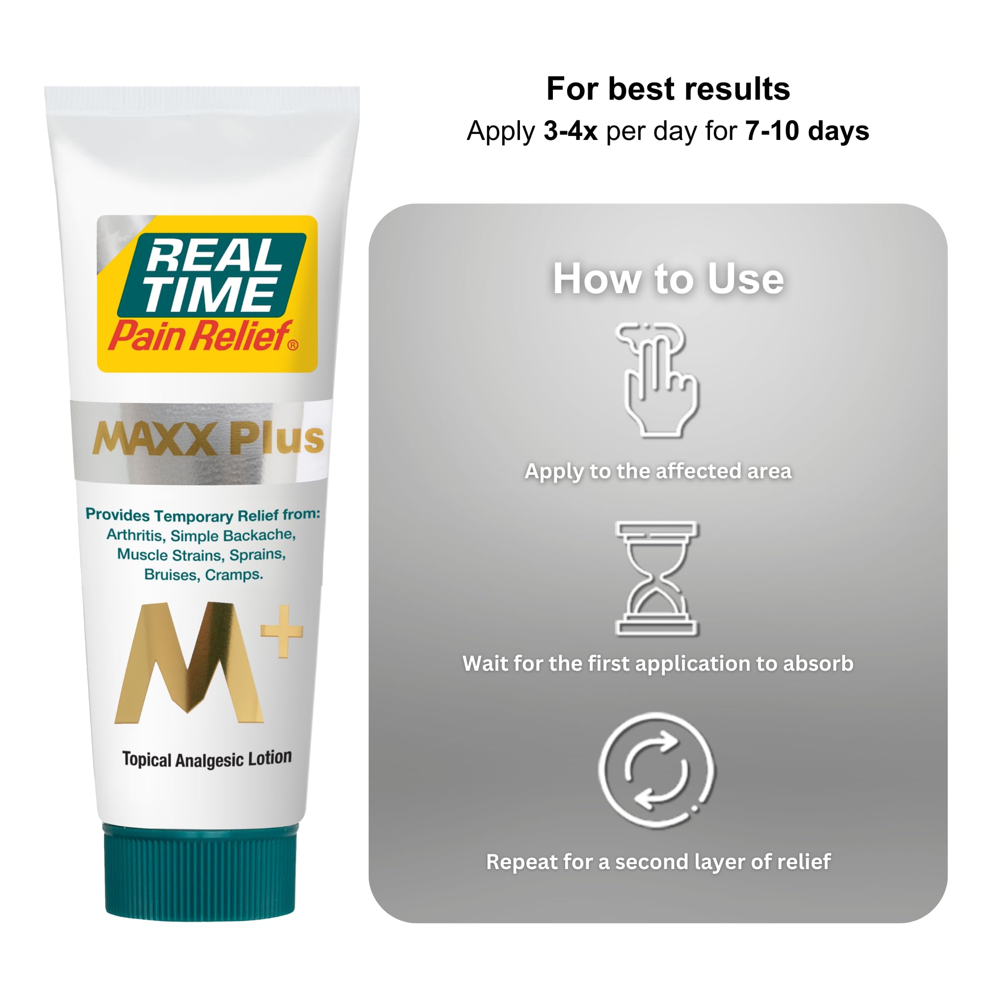 Real Time Pain Relief MAXX Plus - 7oz Tube | Intensive Formula with 19 Natural Ingredients Including Hemp Oil | Fast-Acting Relief for Muscle Pain, Arthritis, Backaches, and More Real Time Pain ReliefAu supplements