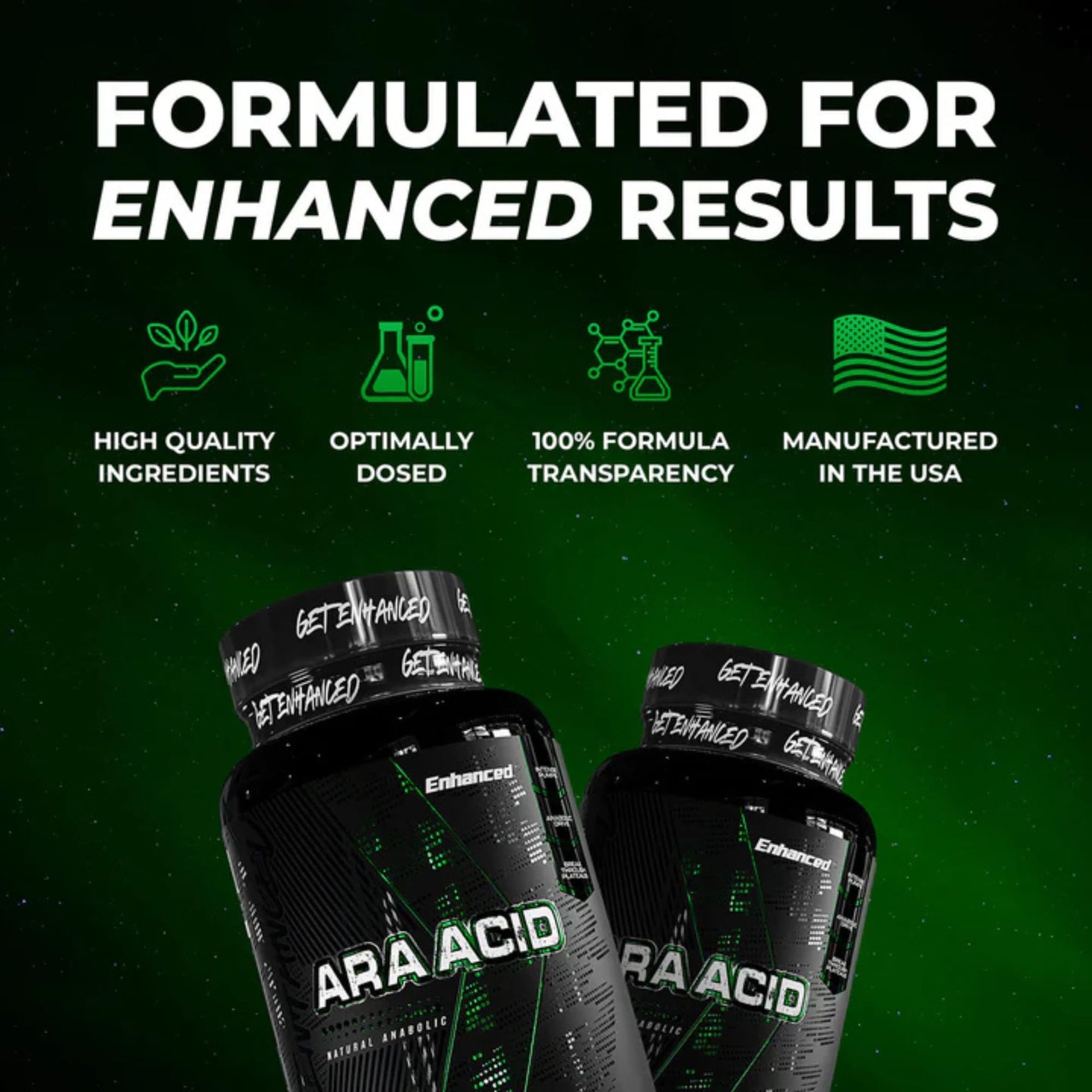 Enhanced Labs - Arachidonic Acid Supplement - Muscle and Strength Supplement for Increased Muscle Mass & Improved Recovery for Men & Women - One Capsule Contains 350mg Arachidonic Acid (120 Capsules) EnhancedAu supplements