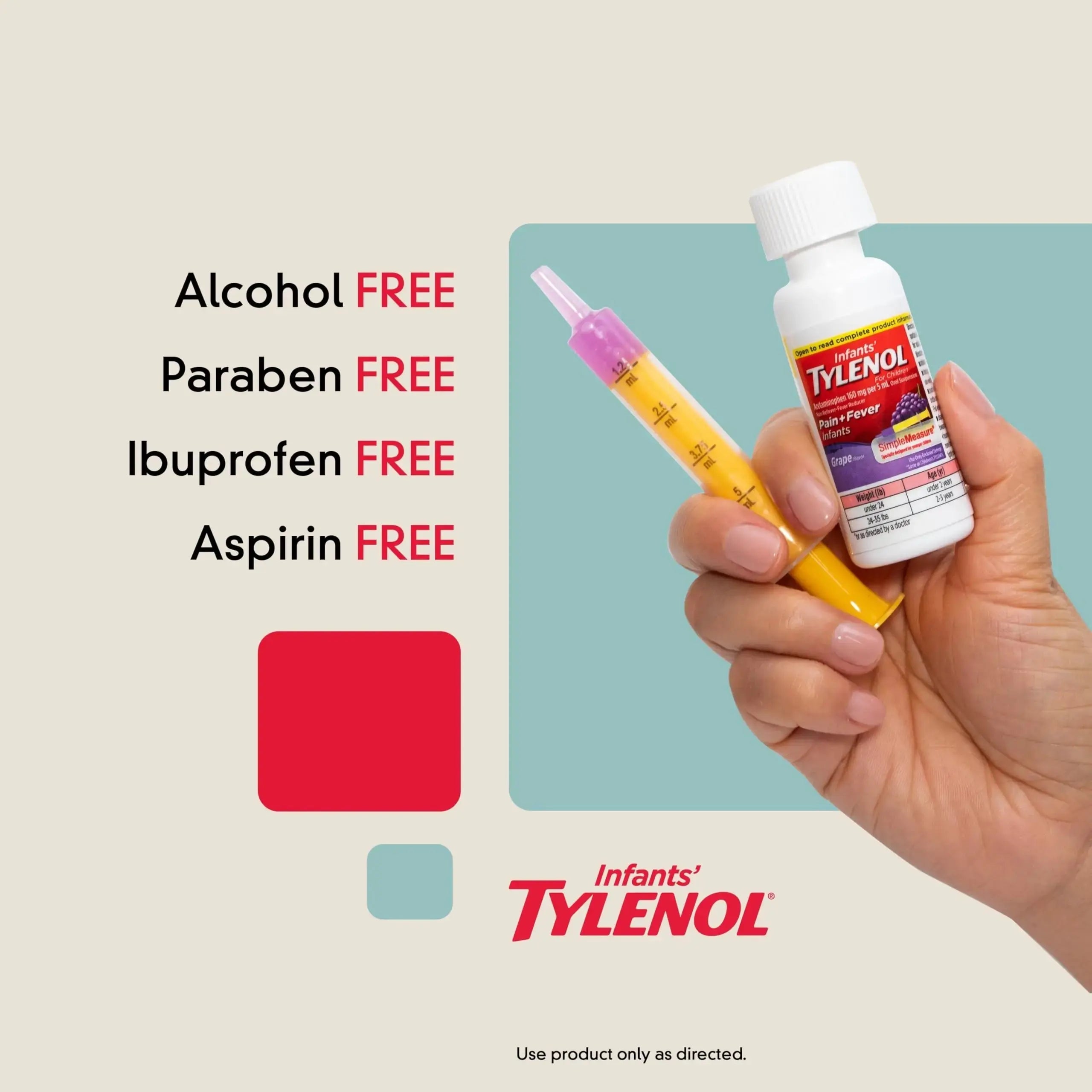 Infants' Tylenol Oral Suspension Liquid Medicine with Acetaminophen, Baby Fever Reducer & Pain Reliever for Minor Aches & Pains, Sore Throat, Headache & Toothache, Grape Flavor, 1 fl. oz TylenolAu supplements