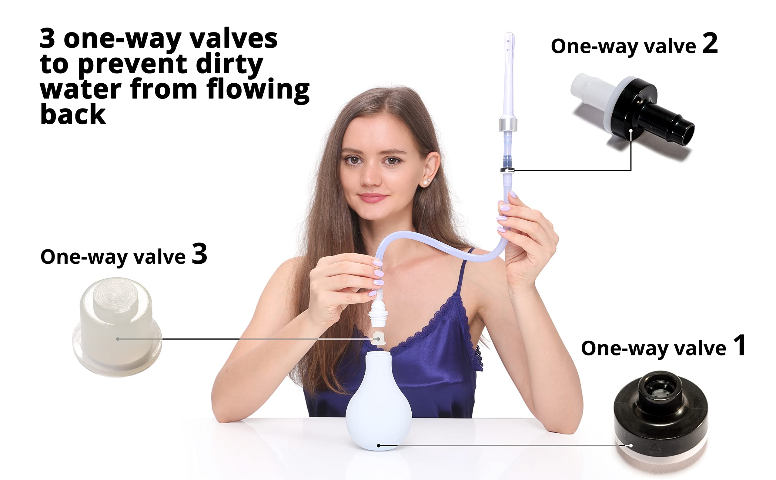 RVDKBULB Natural Vaginal Cleansing System with 3 One-Way Valves - Vaginal Douche for Women RVDKBULBAu supplements