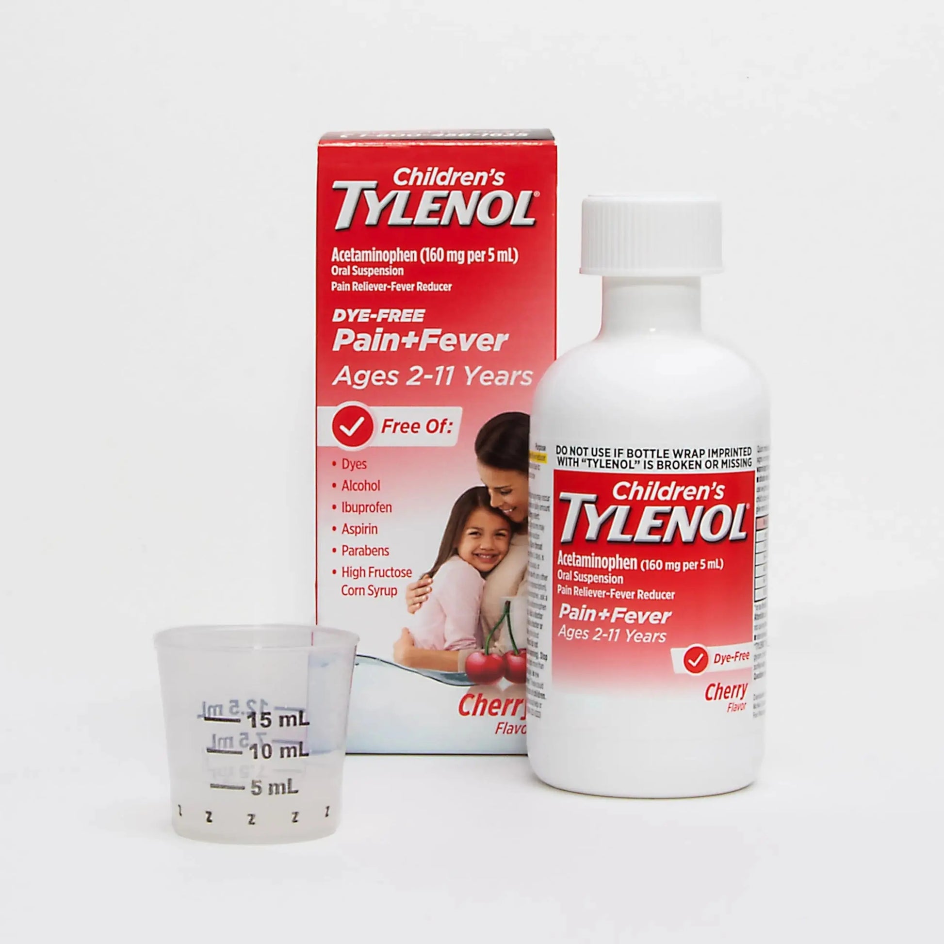 Children's Tylenol Liquid Pain Relief & Fever Medicine, Oral Suspension, Dye-Free, Acetaminophen, No Aspirin, No Ibuprofen, No High Fructose Corn Syrup; Cherry Flavor, 8 fl. oz.; Pack of 1 TylenolAu supplements