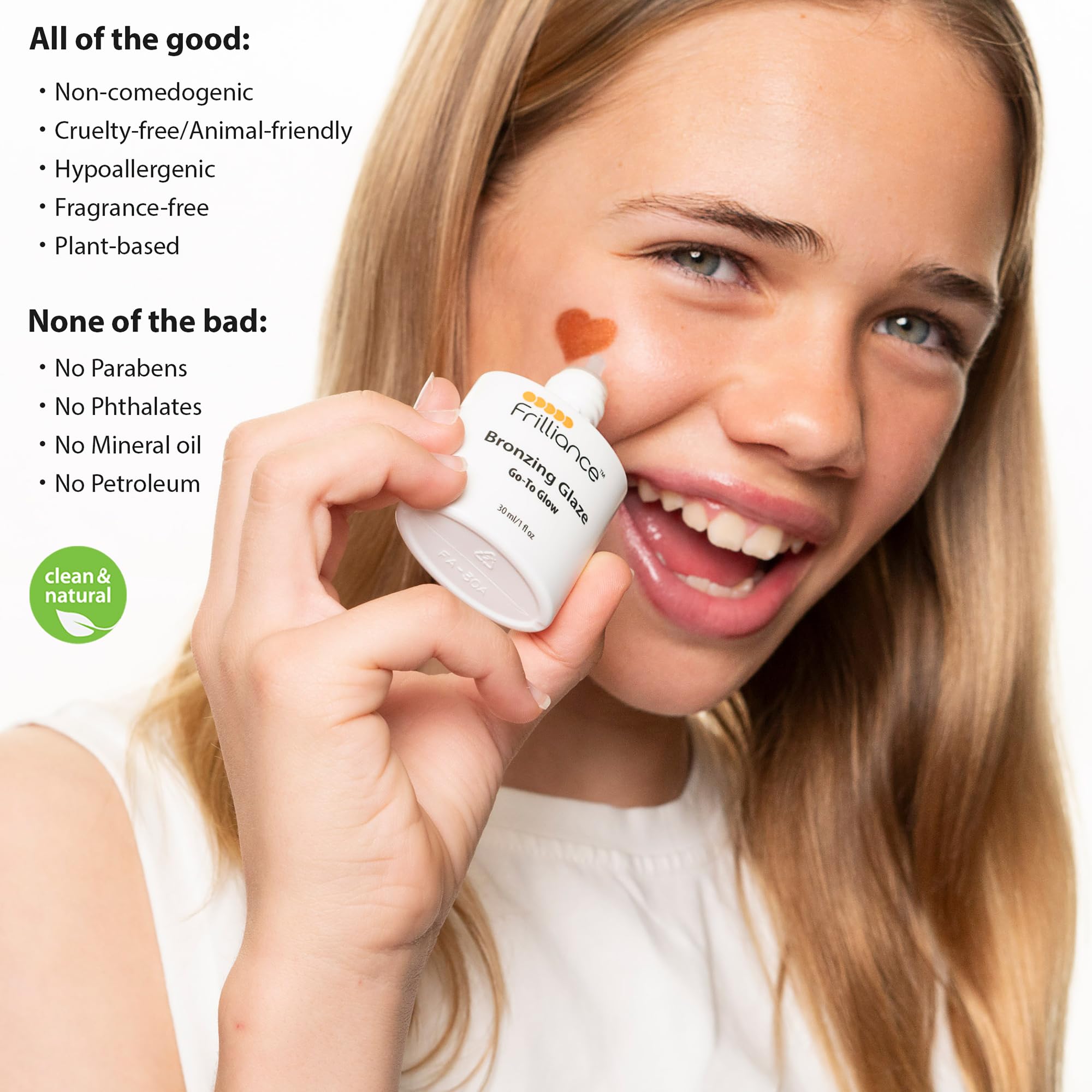 Frilliance Hydrating Go-To Glow, Bronzing Glaze Drops, Cruelty-Free Hypoallergenic for Teens of All Skin Types, 30 ml / 1 fl oz FrillianceAu supplements