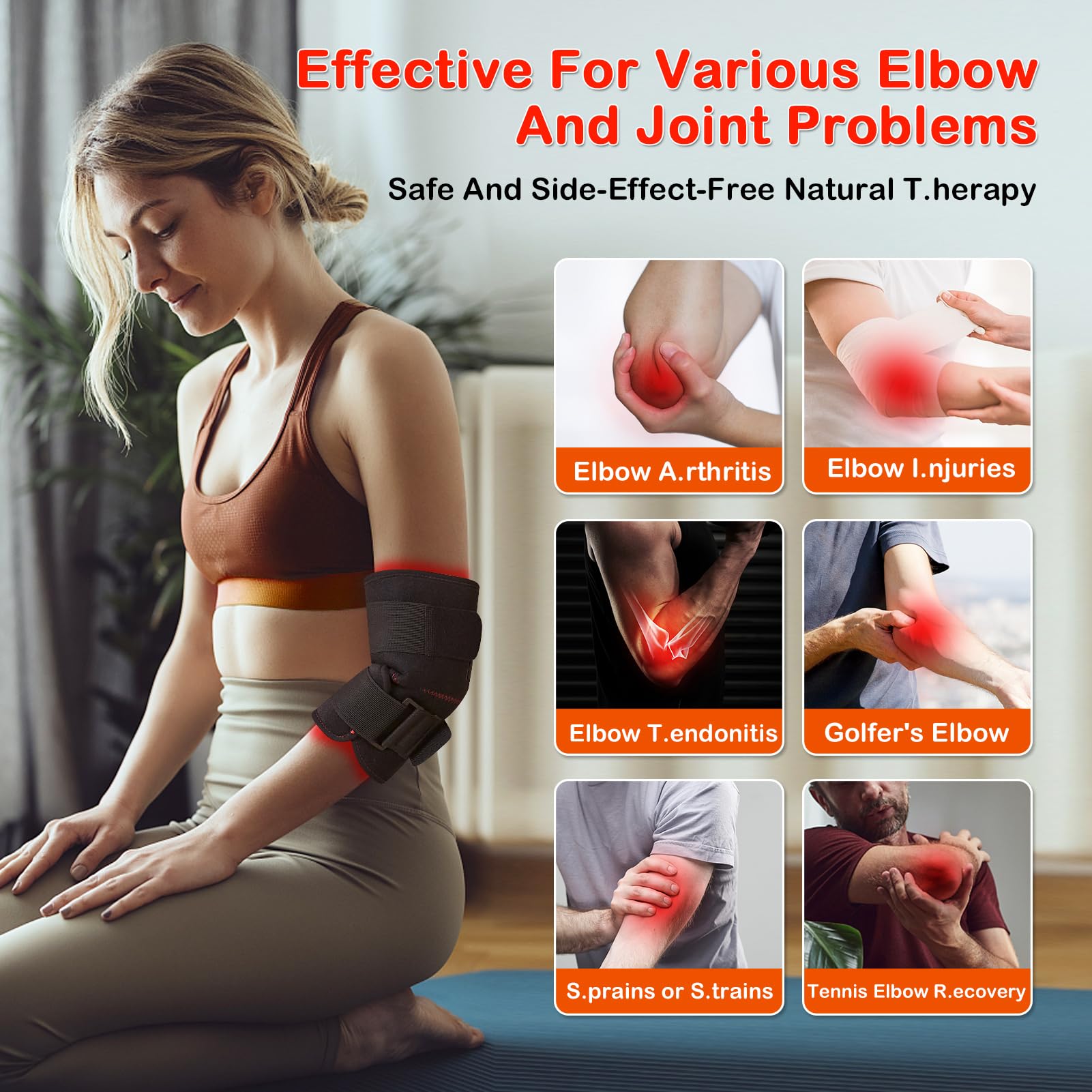 JOBYNA Red and I.nfrared L.ight T.herapy for Elbow Wrap, 850nm Near I.nfrared L.ight & 660nm JOBYNAAu supplements
