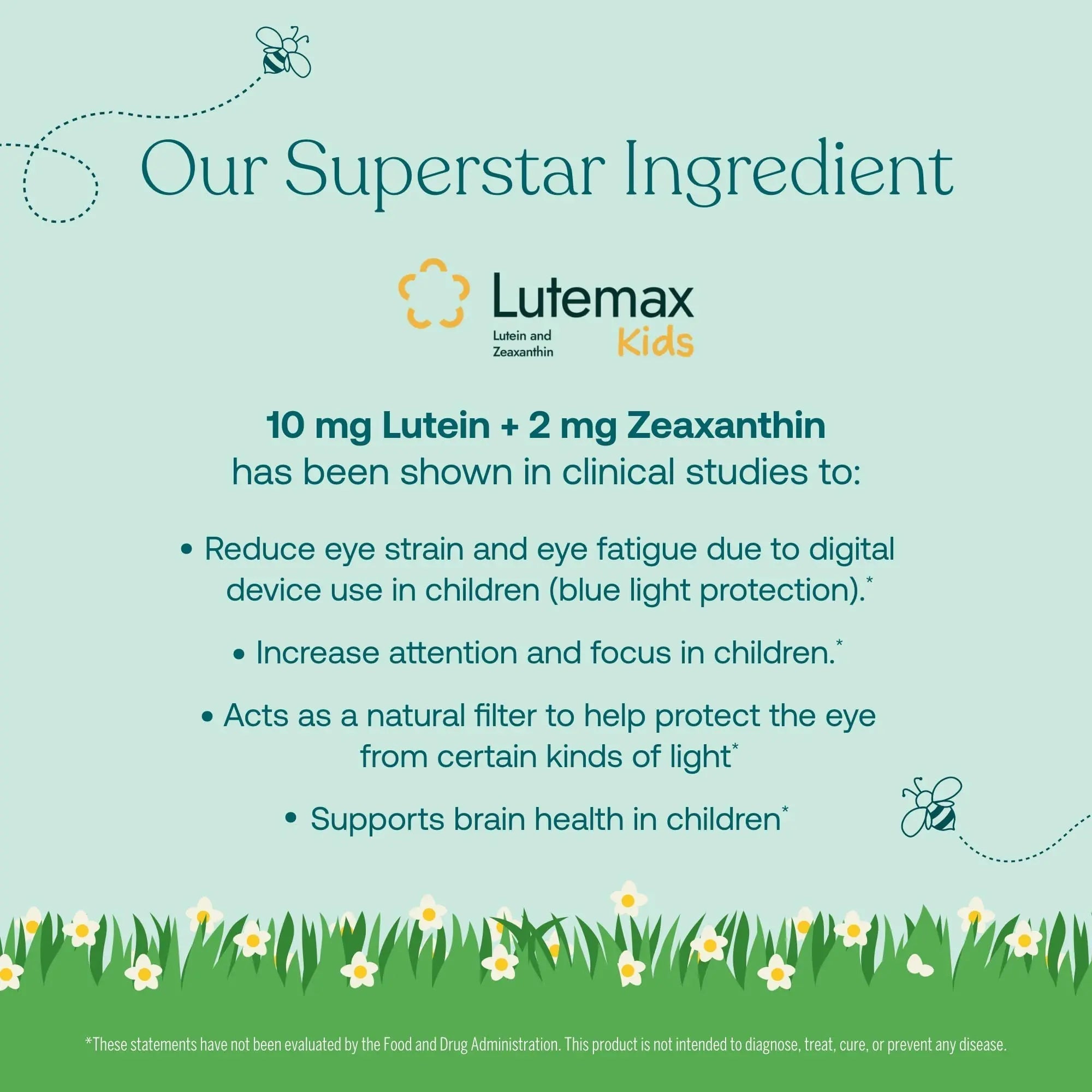 True Grace True Littles Daily Kids Multi - 120 Pectin Gummies - Immune, Cognitive, Bone & Eye Support - Clinically Studied Lutemax Kids Lutein True GraceAu supplements