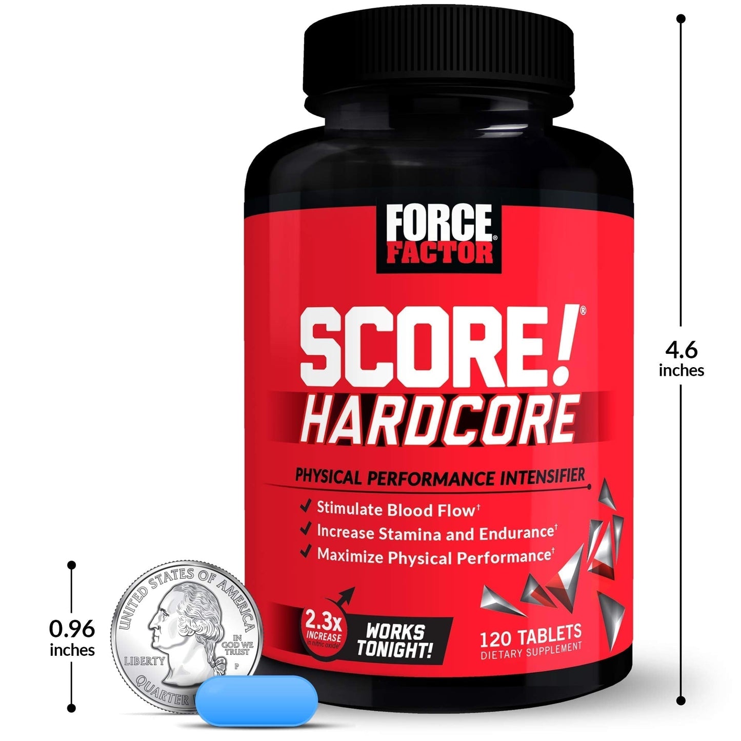 Force Factor Score! Hardcore Nitric Oxide Booster Supplement for Men with L-Citrulline Force FactorUS supplements