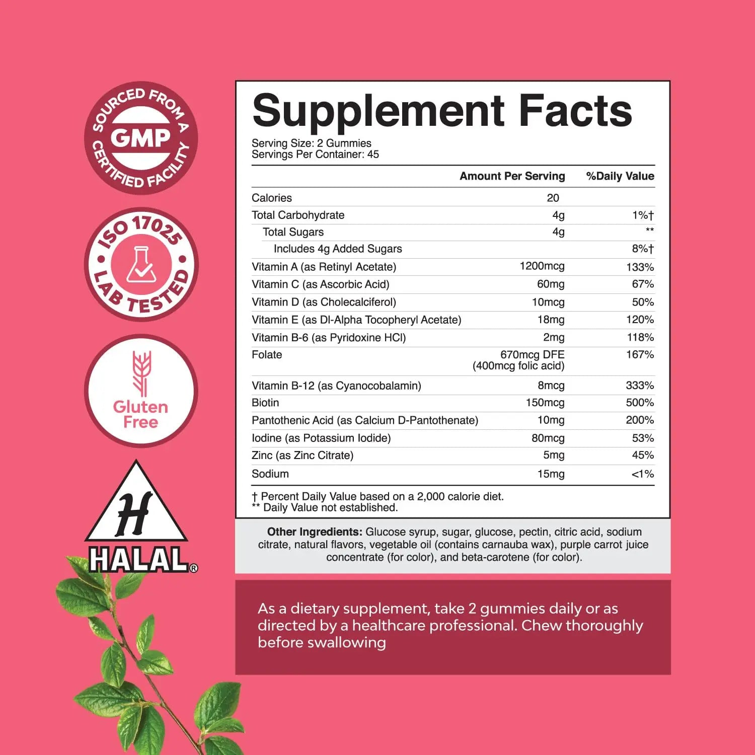 Bundle of Daily Mens Multivitamins Gummies with Zinc and Biotin for Energy and Immunity and Daily Multivitamin for Women Gummies - Gummy Vitamins for Health and Wellness Natures CraftAu supplements
