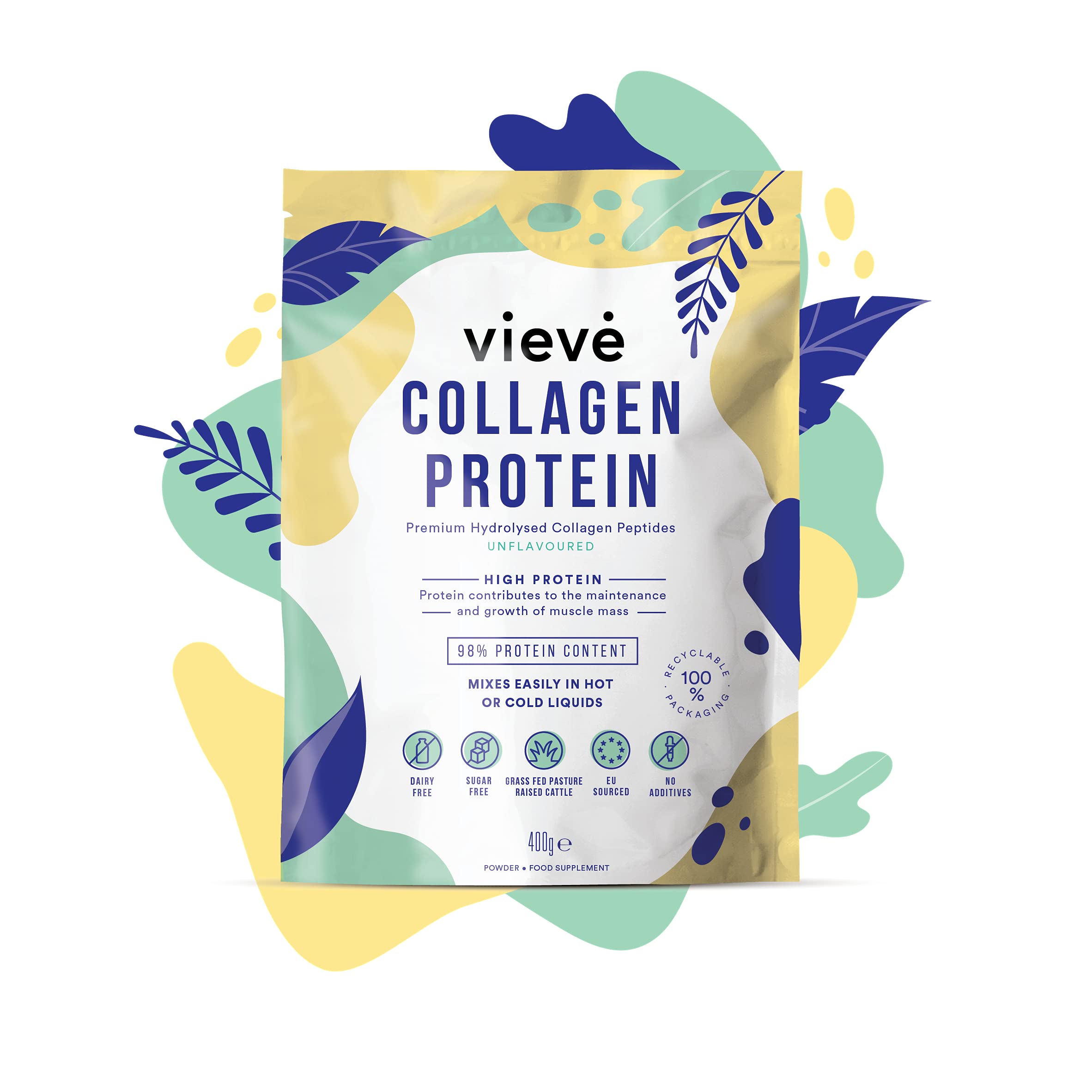 Vieve Collagen Protein Powder - Hydrolysed Bovine Peptides - Diet Support Supplement for Skin, Hair, Nail VieveAu supplements
