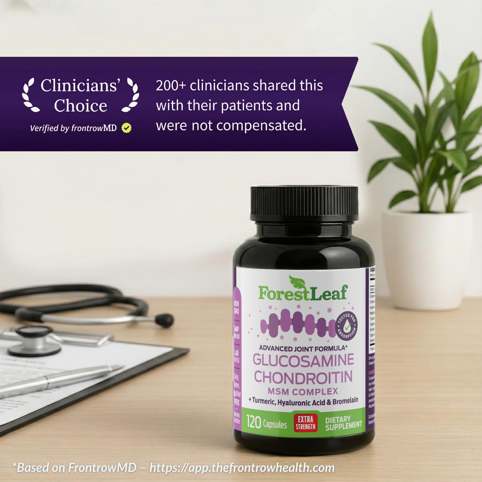 ForestLeaf Glucosamine Chondroitin MSM Joint Supplement Complex - 1200mg - 120 Caps ForestLeafAu supplements