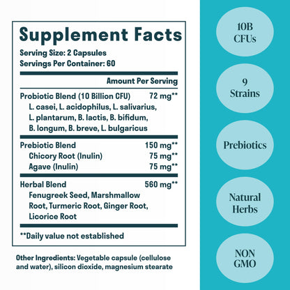 Nuven Naturals All-in-One Gut Health w/Probiotics, Prebiotics, Digestion-Supporting Herbs Nuven NaturalsUS supplements