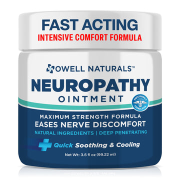 Owell Naturals Neuropathy Nerve Ointment for Feet, Fingers, Hands, Toes, Back, Legs & Arms - Fast-Acting Formula, Max Strength, Cooling Effect, 3.5 Fl Oz Owell NaturalsAu supplements