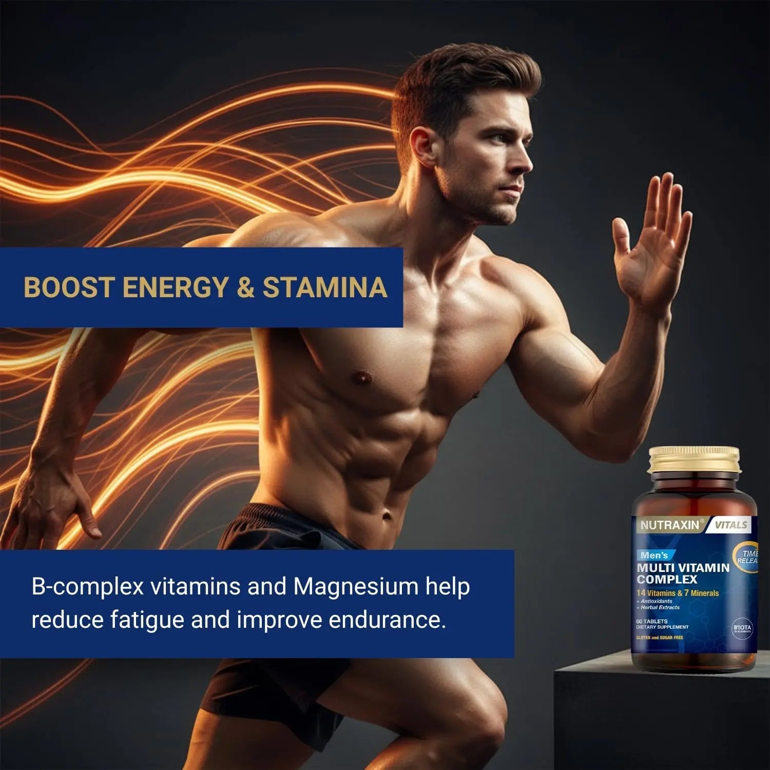 Nutraxin Men's Multivitamin & Mineral Complex, 60 Tablets NutraxinAu supplements
