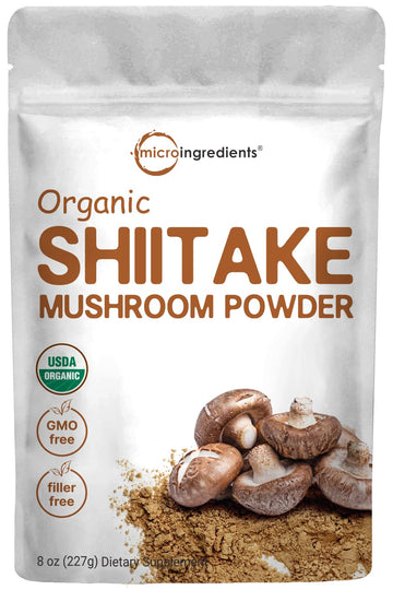 Sustainably US Grown, Organic Shiitake Mushrooms Powder, 8 Ounce Micro IngredientsAu supplements
