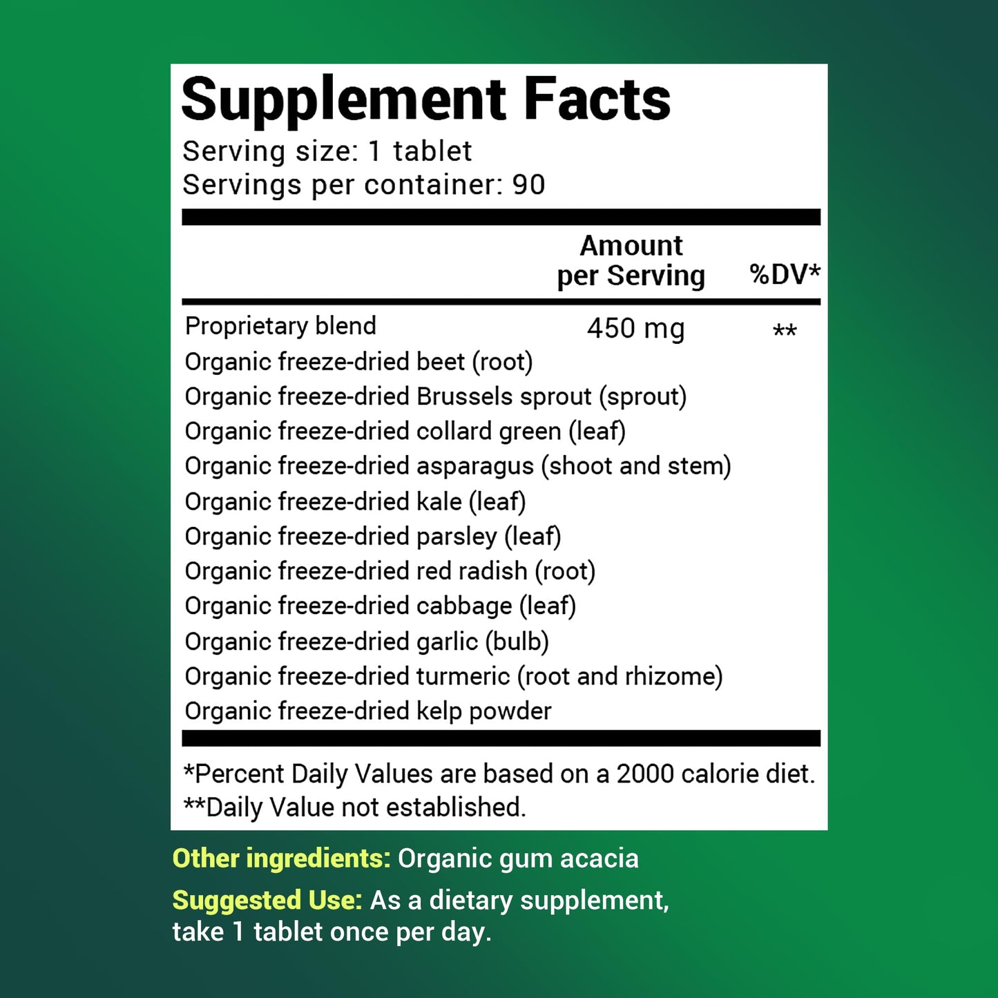 Dr. Berg's Greens Superfood Cruciferous Vegetable Tablets - Vegetable Supplements Dr. Berg NutritionalsUS supplements