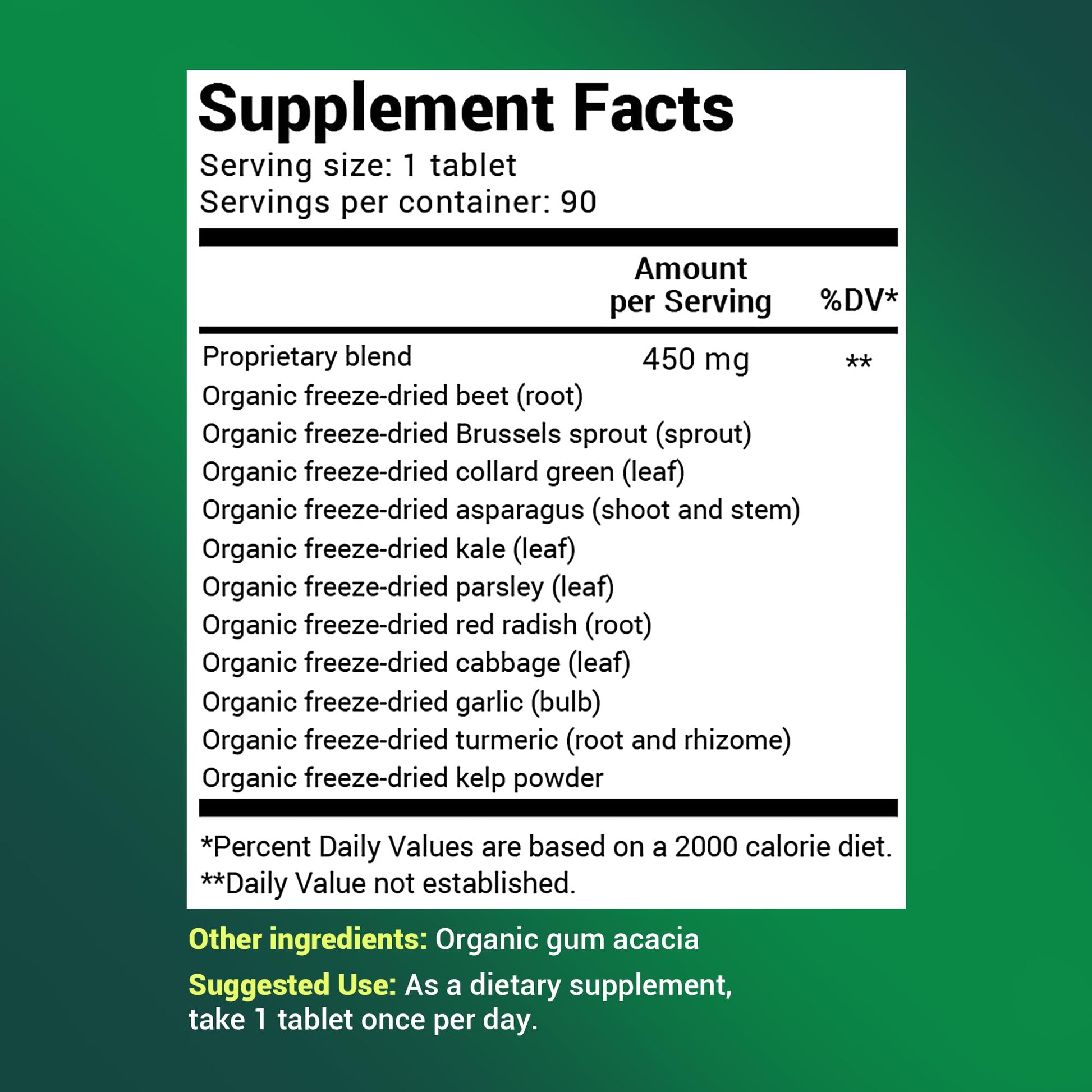Dr. Berg's Greens Superfood Cruciferous Vegetable Tablets - Vegetable Supplements Dr. Berg NutritionalsUS supplements