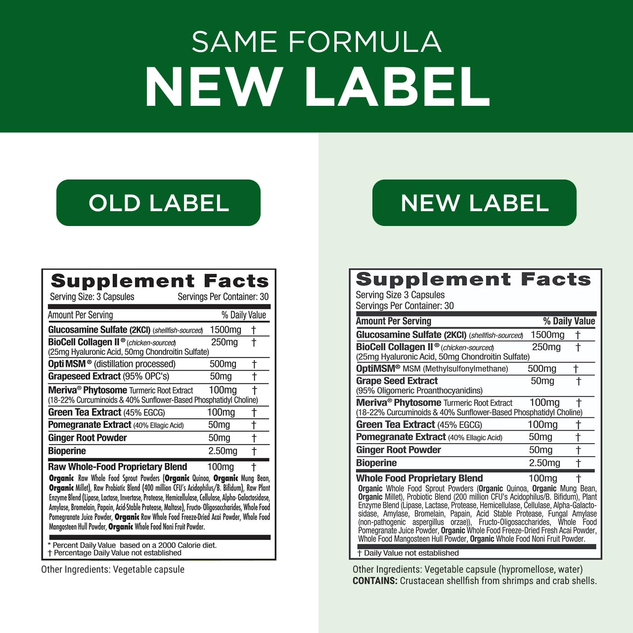 EMERALD LABS Joint Health - Biocell II Collagen, OptiMSM, Glucosamine, Meriva Turmeric Curcuminoids & More - Joint Health, Mobility & Flexibility Support* - 90 Vegetable Capsules (30-Day Supply) EMERALD LABSAu supplements