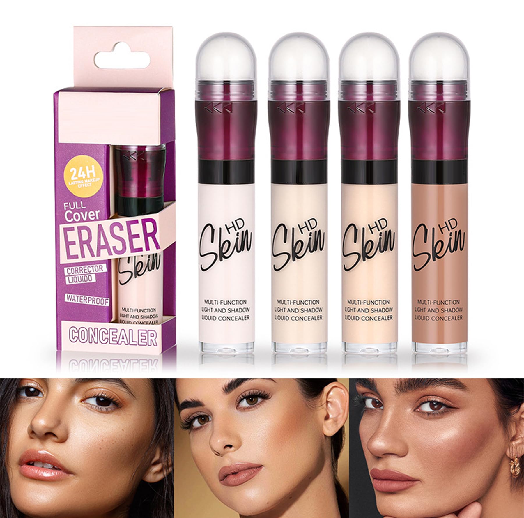 Concealer Stick Foundation Concealer Moisturizing Hydration Brightening Skin Tone Concealer Oil Control Waterproof With Applicator Cushion RHSEDDAu supplements