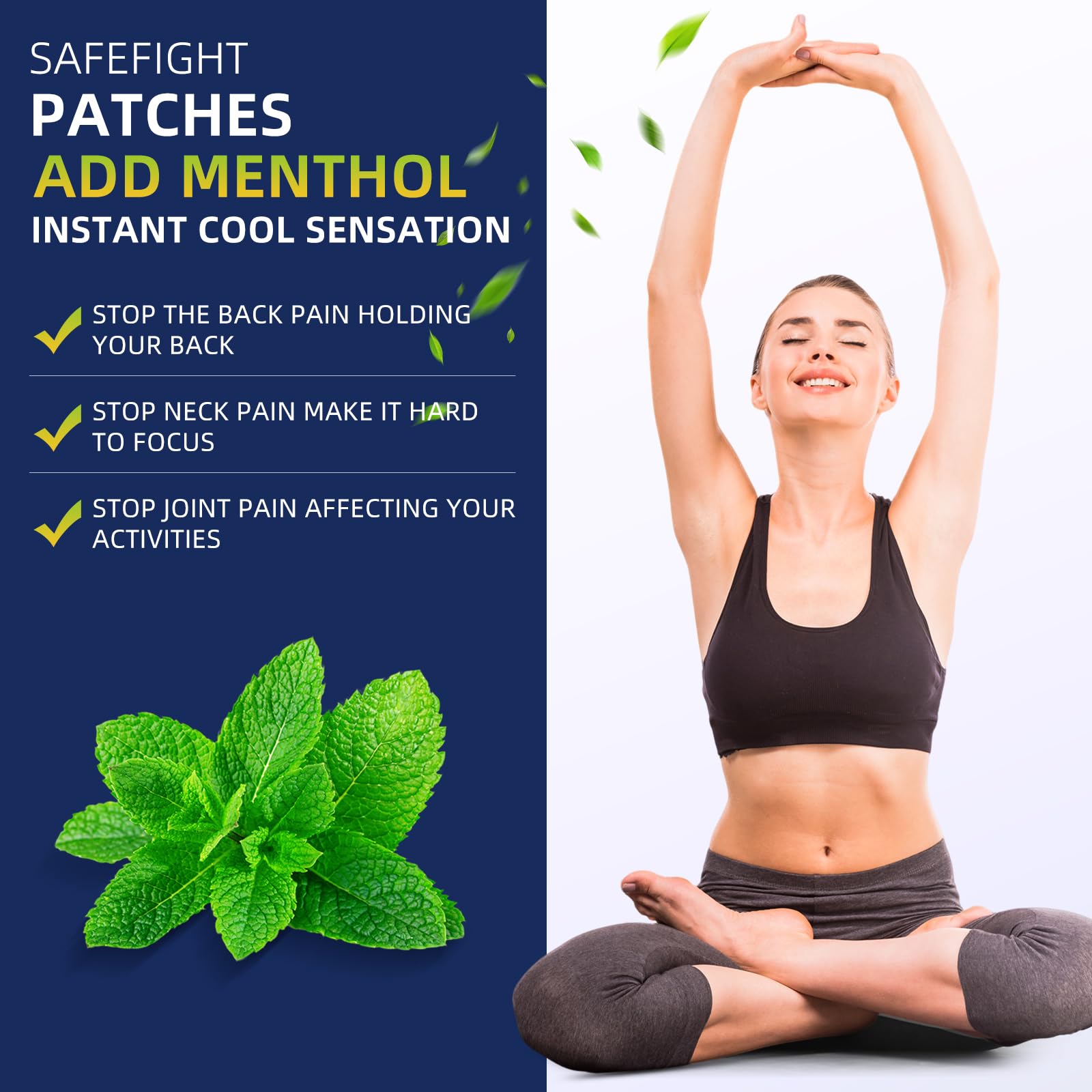 SafeFight 4% Lidocaine Pain Relief Patches 32 Count - Maximum Strength Relief for Back, Neck, Shoulder, Joint & Muscle Pain, Add Menthol, 12 Hour Long Lasting Relief Pains SafeFightAu supplements