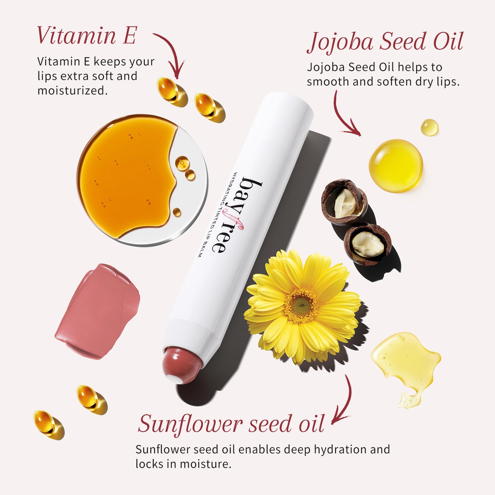 bayfree Tinted Lip Balm Plumper, Glossy, Pump Lips, Lightweight, Moisturize & Tint with Jojoba Seed Oil, Vegan Lipbalm Lip Care, Vintage Violet bayfreeAu supplements