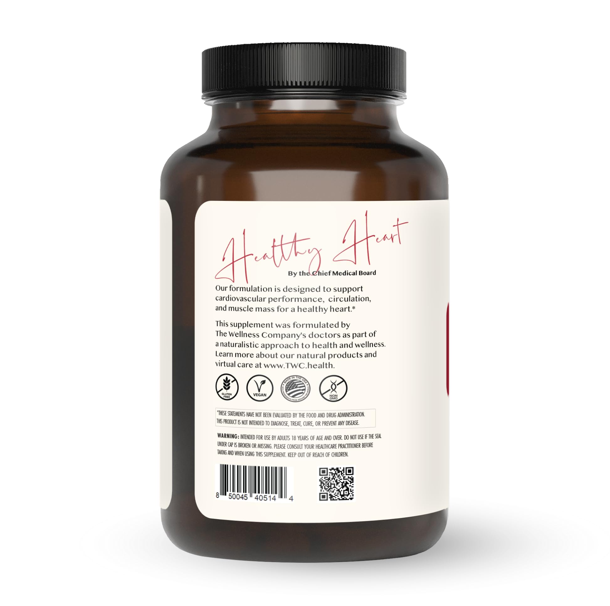 The Wellness Company Healthy Heart - Cardiovascular Strength, Blood Flow, Nitric Oxide Production & Healthy Cholesterol Levels | 120ct (2 Month Supply) The Wellness CompanyAu supplements
