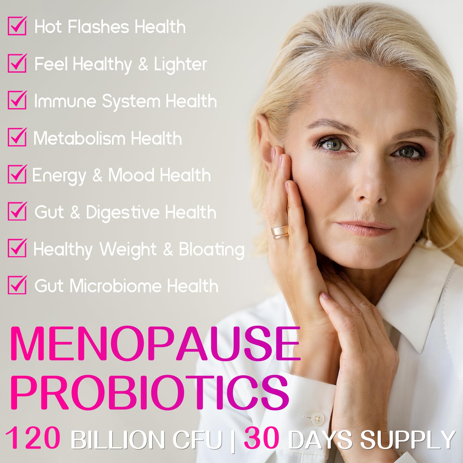 Negima Menopause Supplements for Women, 120 Billion CFUs Probiotics for Women, 13-in-1 Herbs & Botanicals Complex, for Menopause - 60 Caps NegimaAu supplements