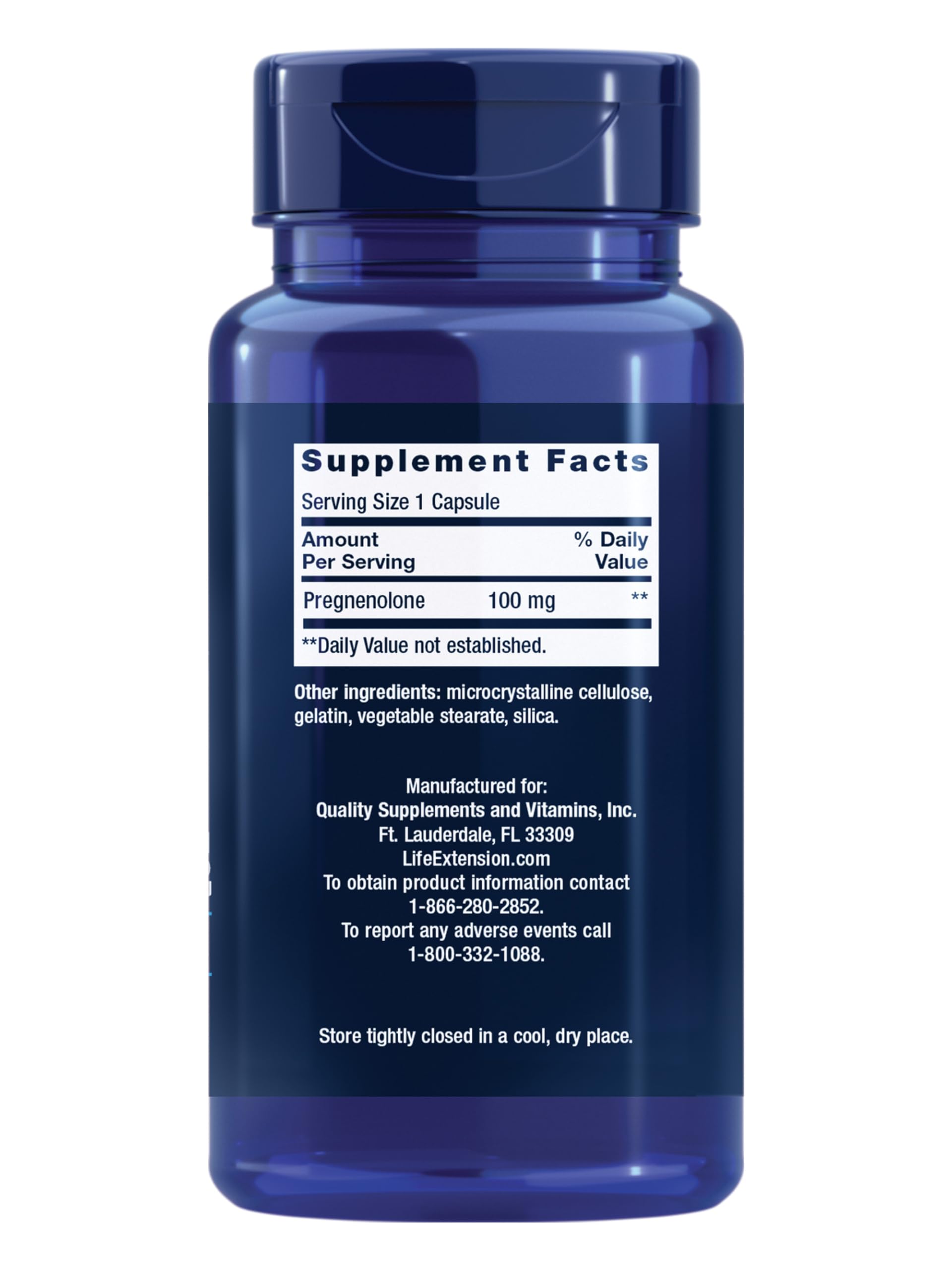 Life Extension Pregnenolone - Hormone Balance Supplement for Healthy Hormone Levels, 100 mg - Hormone Balance, Memory, Focus, Cognitive Health - Gluten-Free, Non-GMO, 100 Capsules Life ExtensionAu supplements