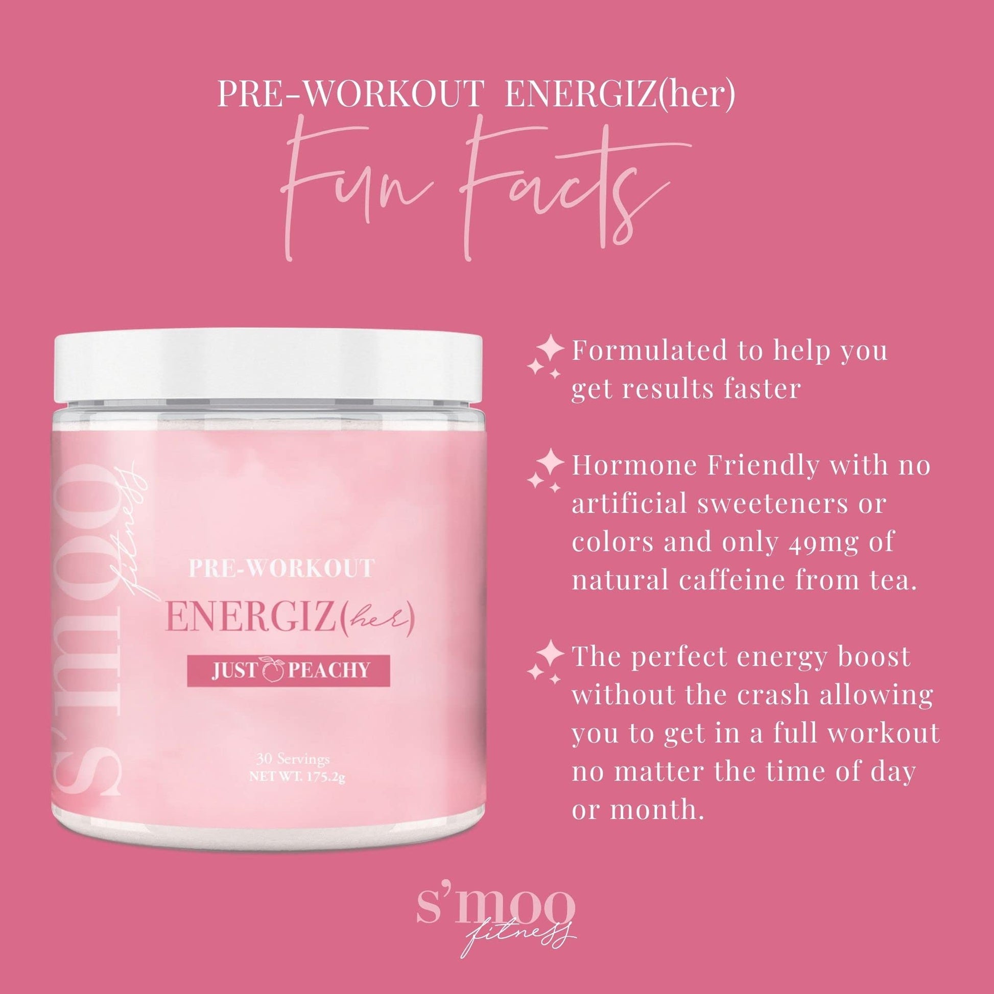 S'moo ENERGIZ(her) Pre Workout Supplement - Preworkout Energy Powder - 30 Servings S'mooAu supplements