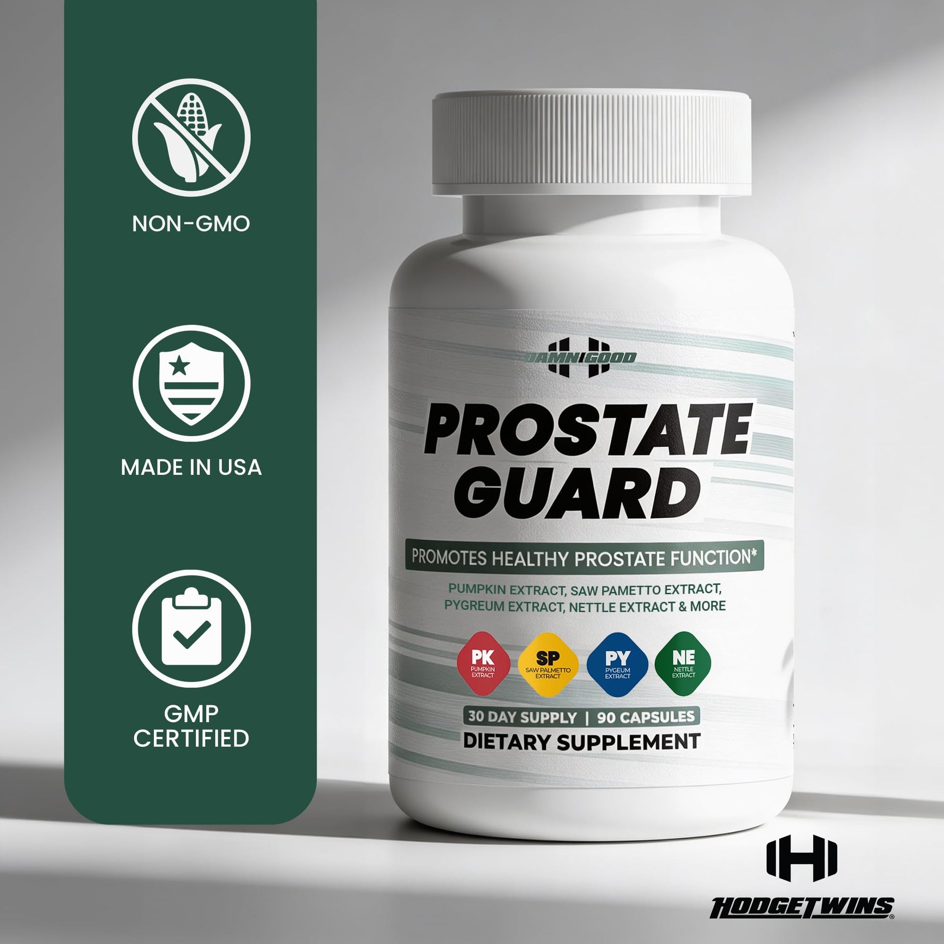 DAMN GOOD The Hodge Twins Prostate Guard - 90 Capsules Guard Vitality Complex – Comfort Blend for Nighttime Routine, Restful Rhythm - Men's Supplements for Health Supports Relaxation DAMN GOODAu supplements