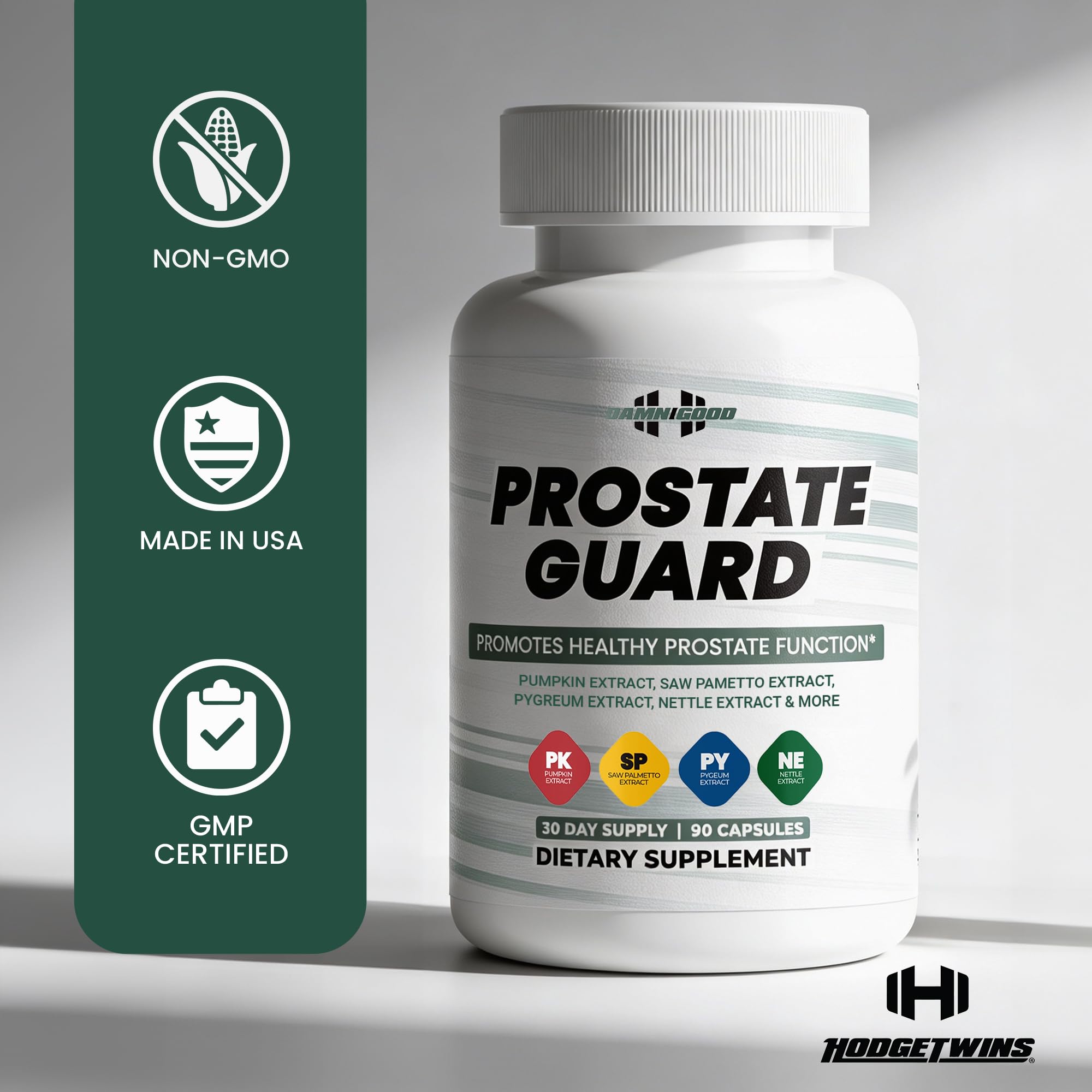 DAMN GOOD The Hodge Twins Prostate Guard - 90 Capsules Guard Vitality Complex – Comfort Blend for Nighttime Routine, Restful Rhythm - Men's Supplements for Health Supports Relaxation DAMN GOODAu supplements