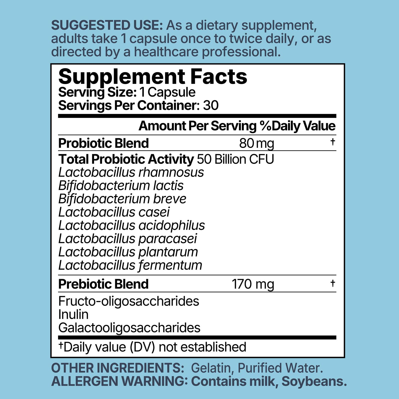 MISS PEP Probiotics 50 Billion CFU - 8 Unique Strains + 3 Prebiotics - Immune, Digestive & Gut Health - Supports Occasional Constipation, Diarrhea, Gas & Bloating - Probiotics for Women & Men - 30ct MISS PEPAu supplements