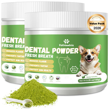 Vetriuntrix Dog Teeth Cleaning Powder, Dental Powder for Dogs Teeth Tartar Remove & Plaque Off, Fresh Breath for Dogs with Natural Plants Blend, Enzymes and Postbiotics, 300g VetriuntrixAu supplements