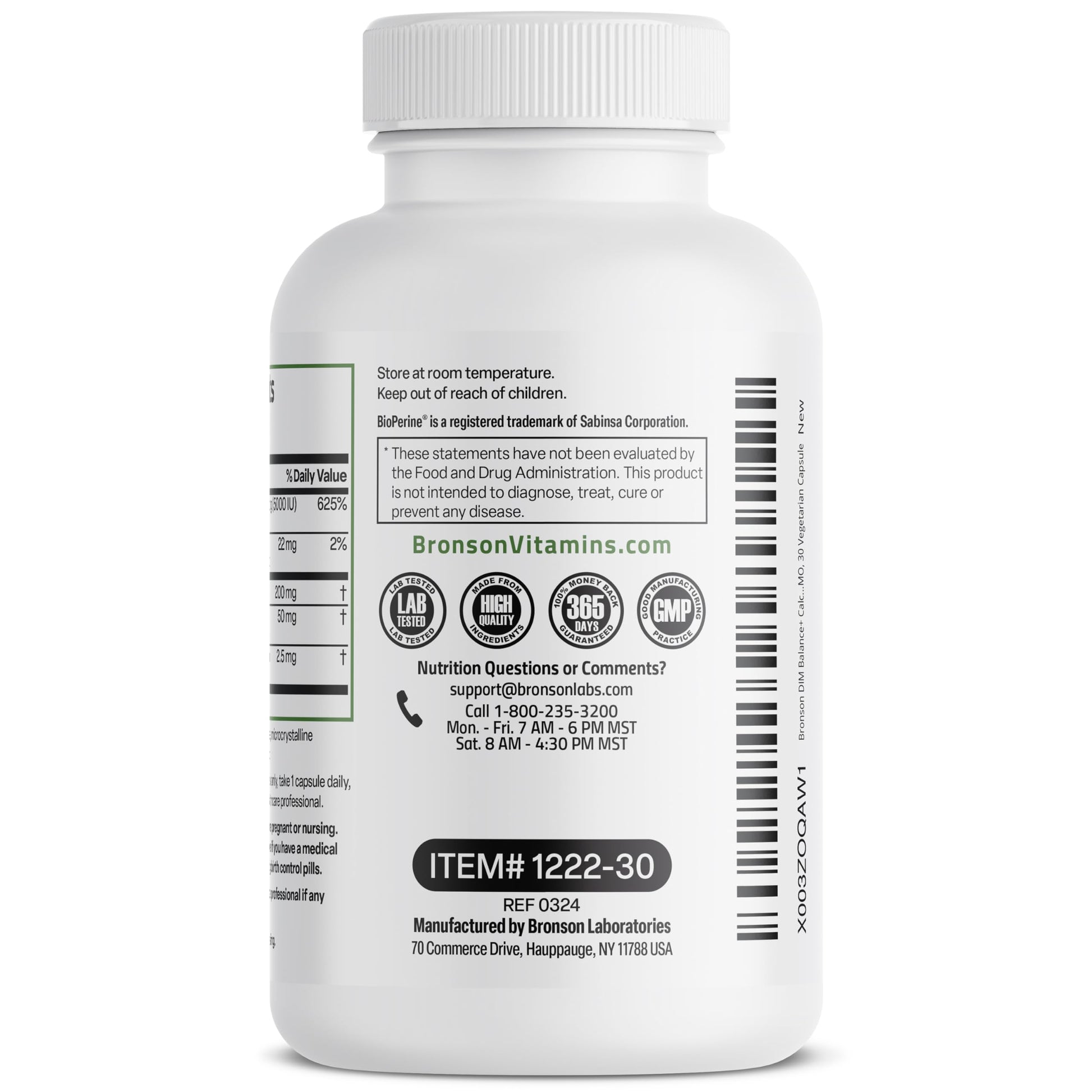 Bronson DIM Balance+ Calcium D-Glucarate, Broccoli Sprouts and Vitamin D3 200 MG of DIM per Capsule Supports Estrogen Metabolism and Balanced Hormone Levels Non-GMO, 30 Vegetarian Capsules BronsonAu supplements