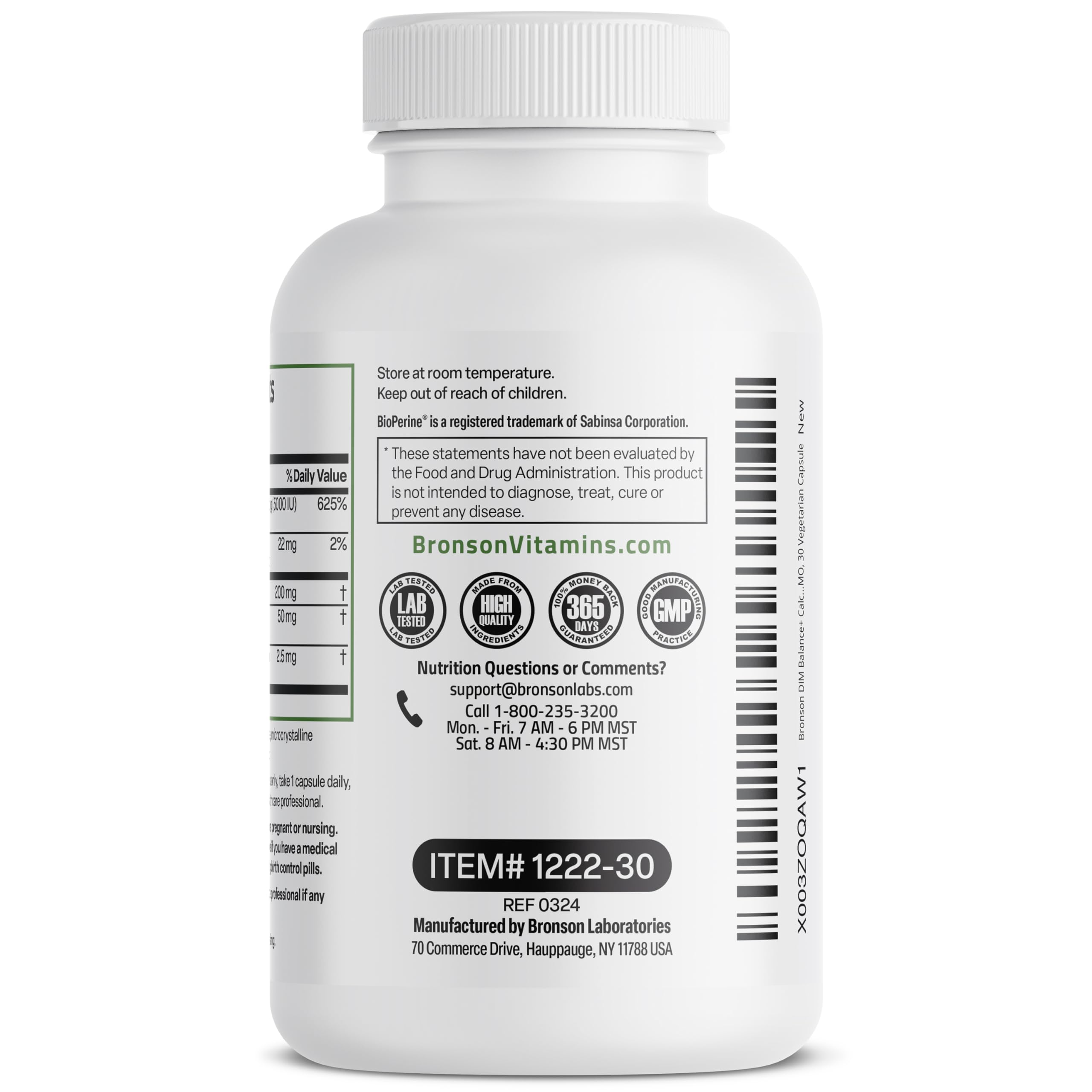 Bronson DIM Balance+ Calcium D-Glucarate, Broccoli Sprouts and Vitamin D3 200 MG of DIM per Capsule Supports Estrogen Metabolism and Balanced Hormone Levels Non-GMO, 30 Vegetarian Capsules BronsonAu supplements