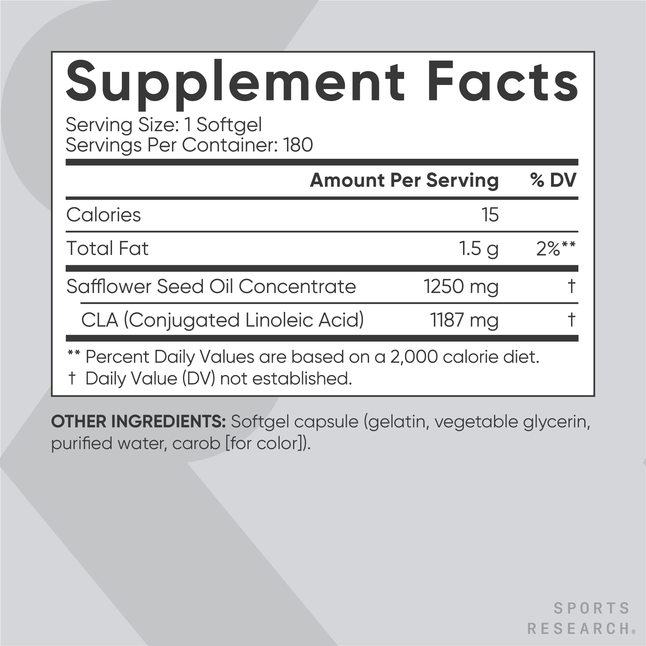 Sports Research CLA - 1250mg with Active Conjugated Linoleic Acid for Men and Women Sports ResearchAu supplements