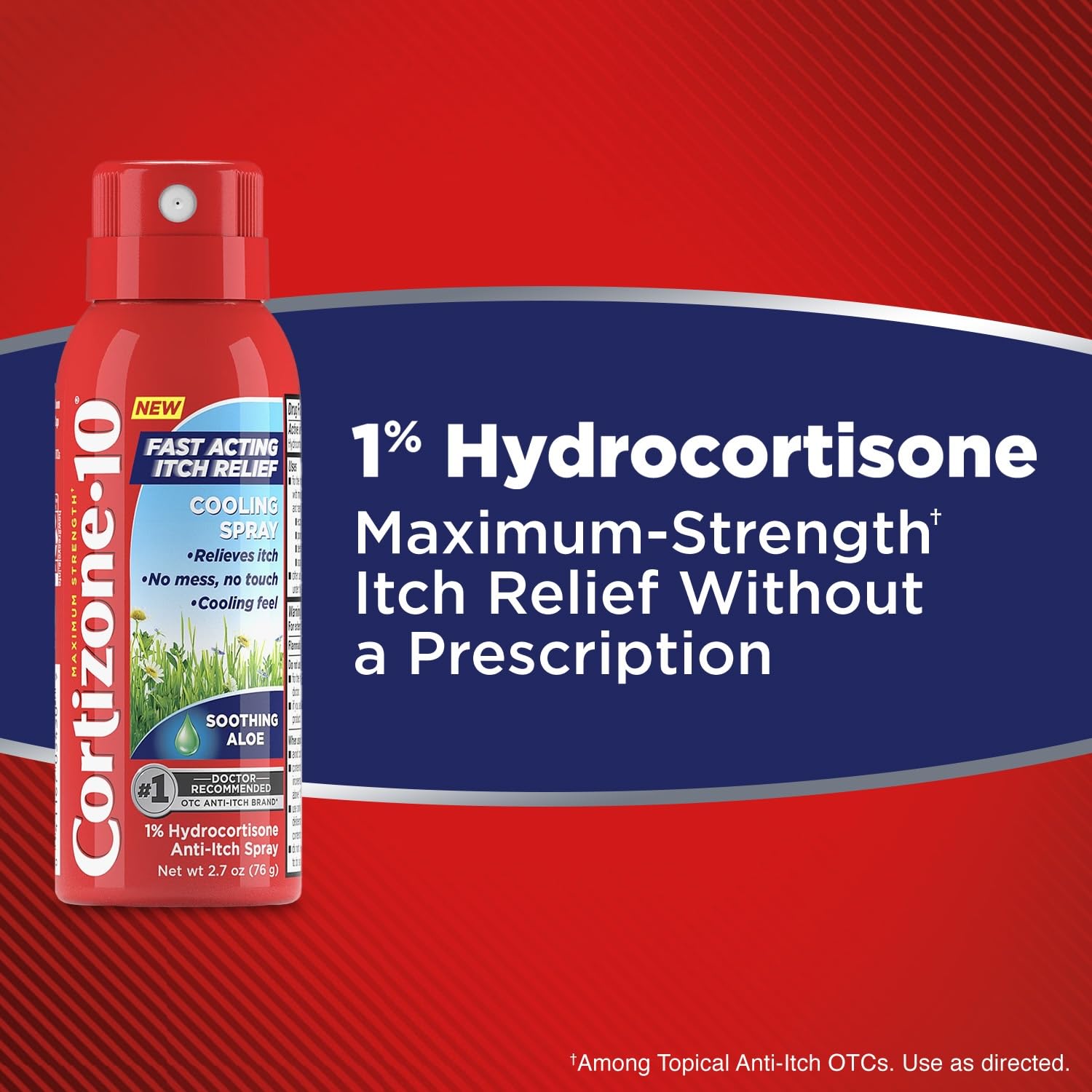 Cortizone-10 Maximum Strength Soothing Aloe Itch Relief Cooling Spray, 1% Hydrocortisone, Fast-Acting, Anti-Itch Spray for Bug Bites, Rash, Eczema, Psoriasis, Poison Ivy, Oak, Sumac, 2.7 oz 3-Pack Cortizone 10Au supplements