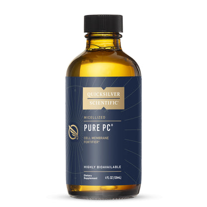 Quicksilver Scientific Micellized Pure PC - Phosphatidylcholine Liquid Supplement to Support Cellular & Liver Health - Superior Liposomal Absorption - Non-GMO Supportive Brain Supplement (4oz /120ml) Quicksilver ScientificUS supplements