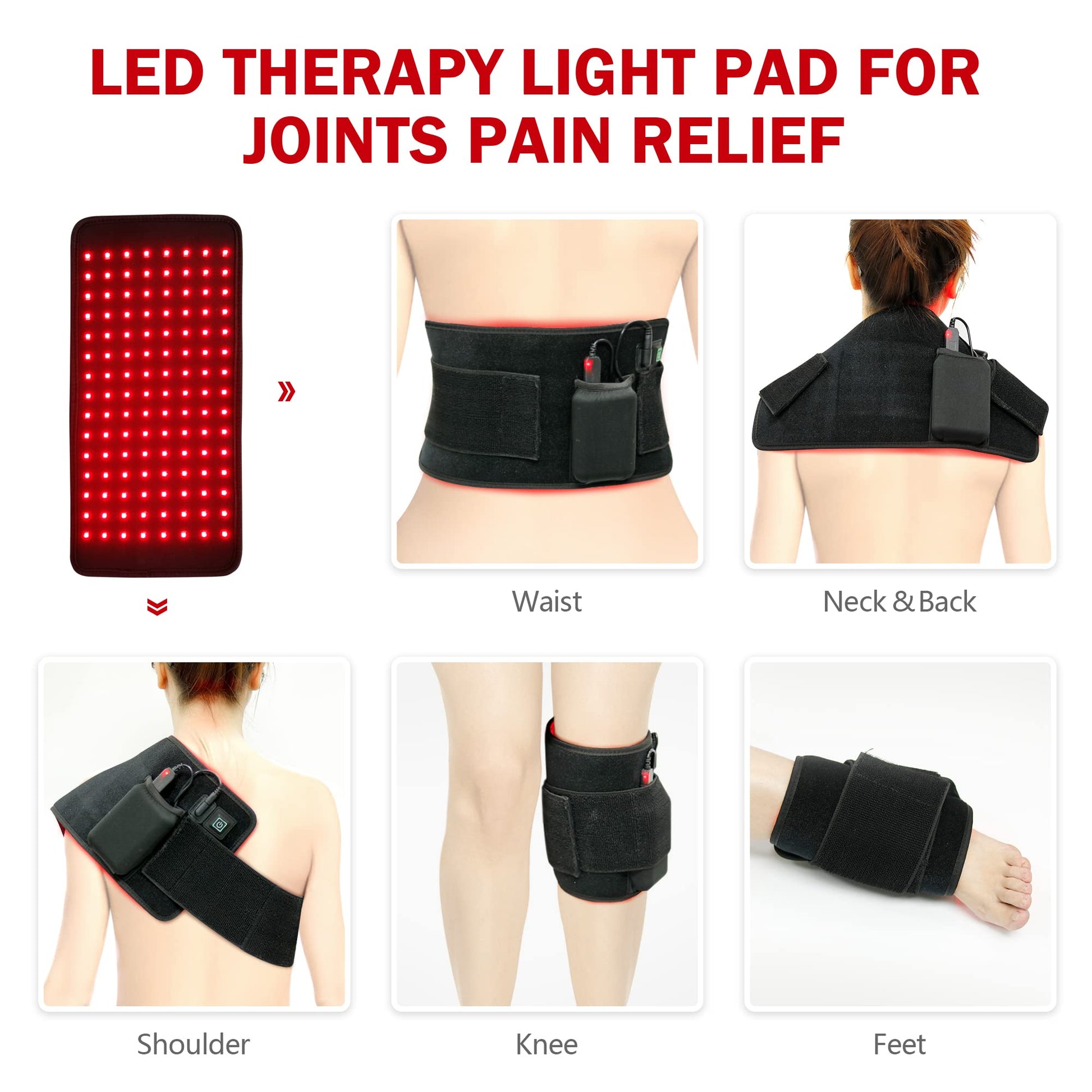 UTK Red Light Therapy Pad for Body Pain Relief, LED 660＆850nm Wearable Wrap Deep Therapy UTKAu supplements