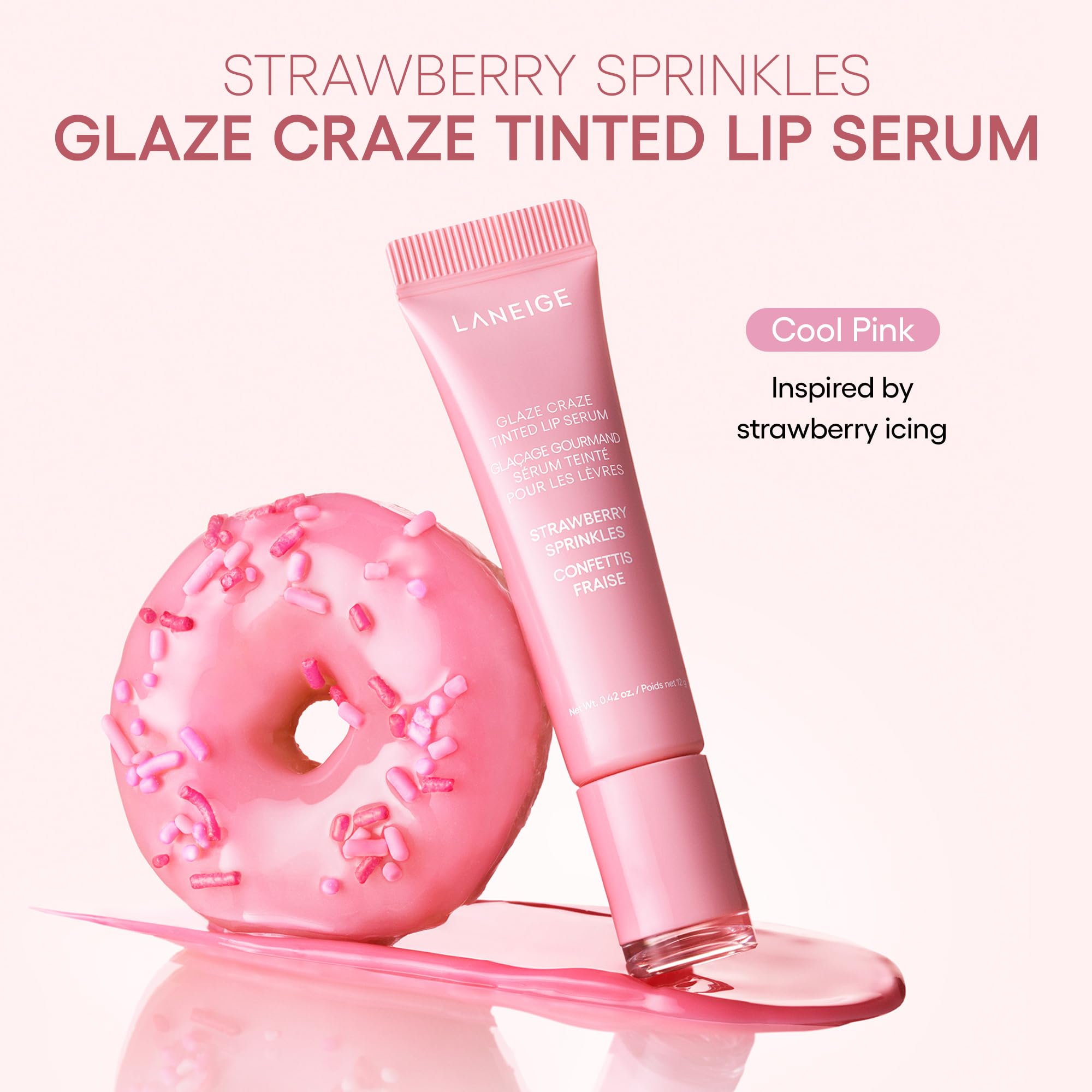 LANEIGE Glaze Craze Tinted Lip Serum, Strawberry Sprinkles: Hydrating Serum for Glossy,Nourished Lips with Plumping Polypeptides,0.42 oz LANEIGEAu supplements