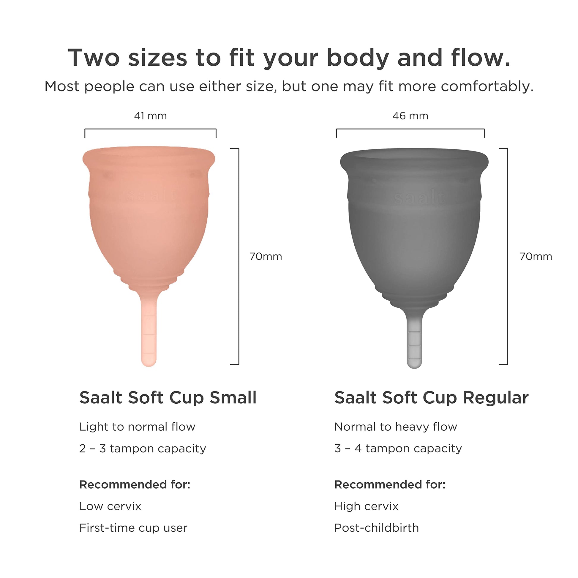 Saalt Soft Menstrual Cup - Best Sensitive Reusable Period Cup - Wear for 12 Hours - Tampon and Pad saaltAu supplements