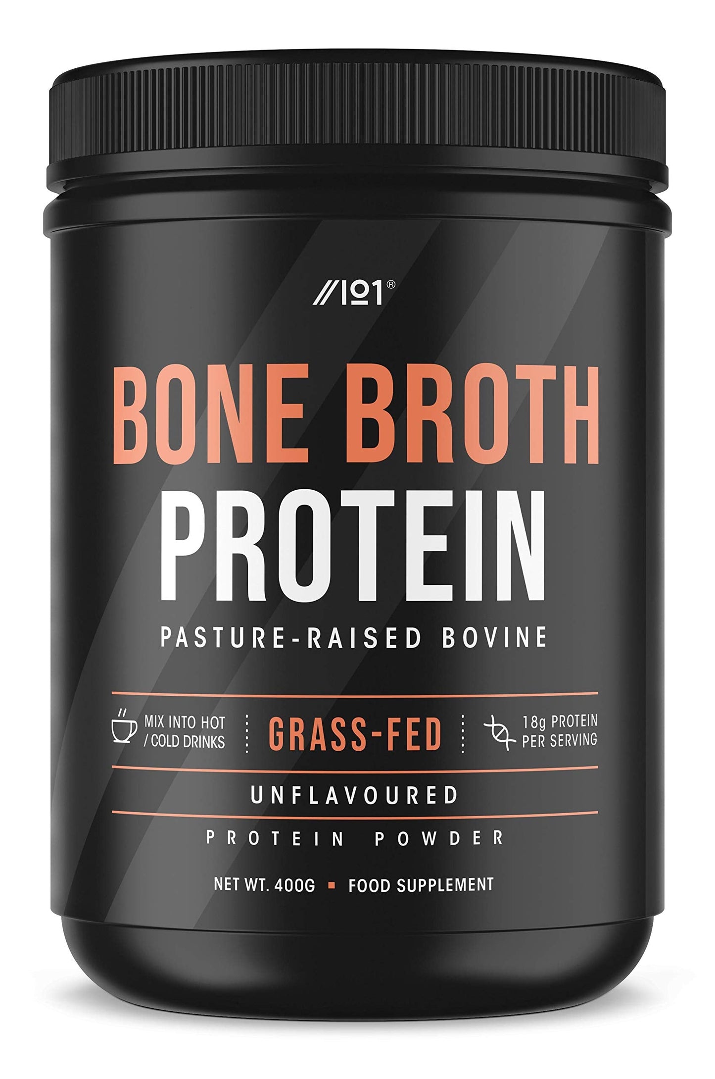 Bone Broth Beef Protein Powder - 400g - Unflavoured - 100% Grass-Fed & Pasture Raised Beef ALPHA01US supplements
